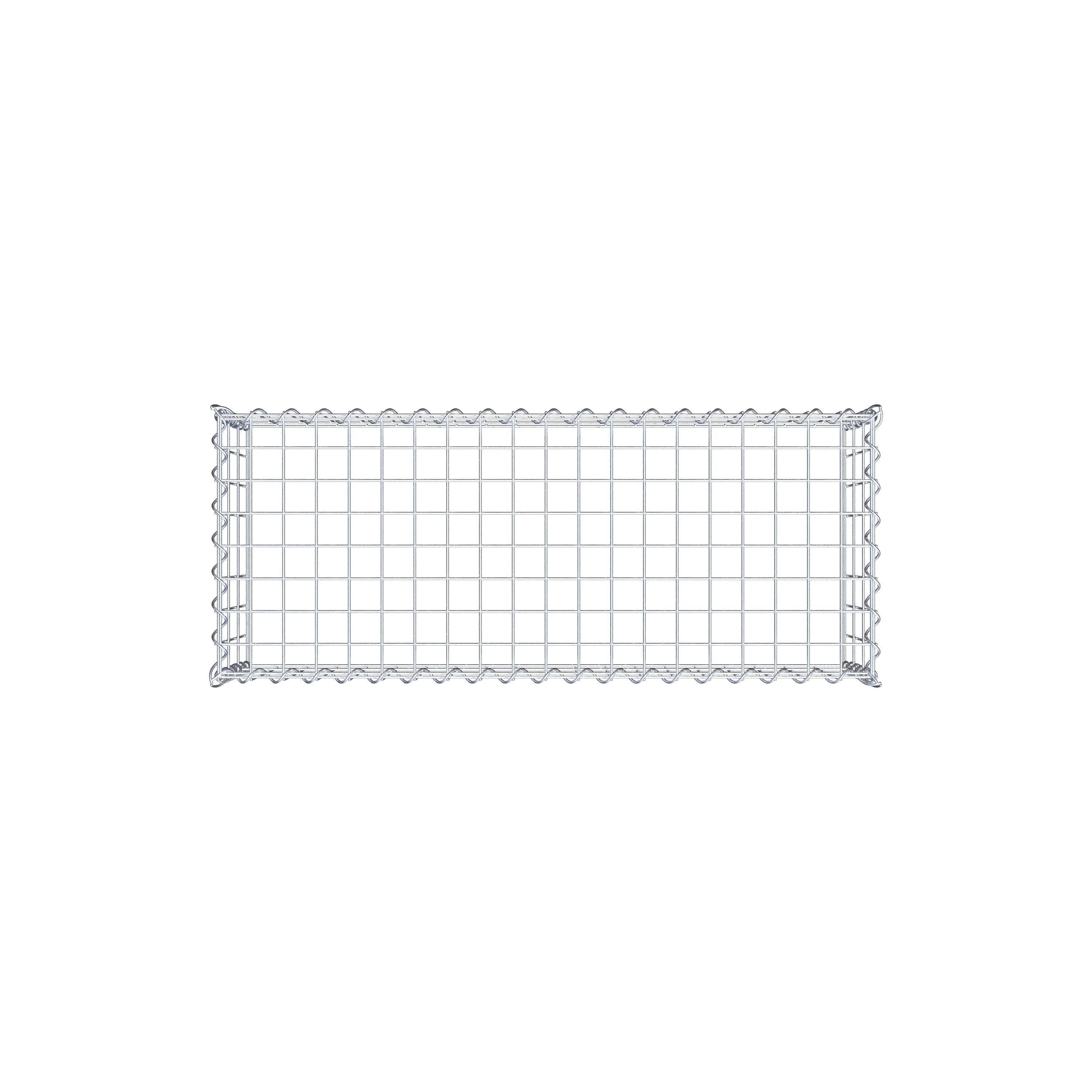 Gabion rapporté type 3 100 cm x 30 cm x 40 cm (L x H x P), mailles 5 cm x 10 cm, spirale