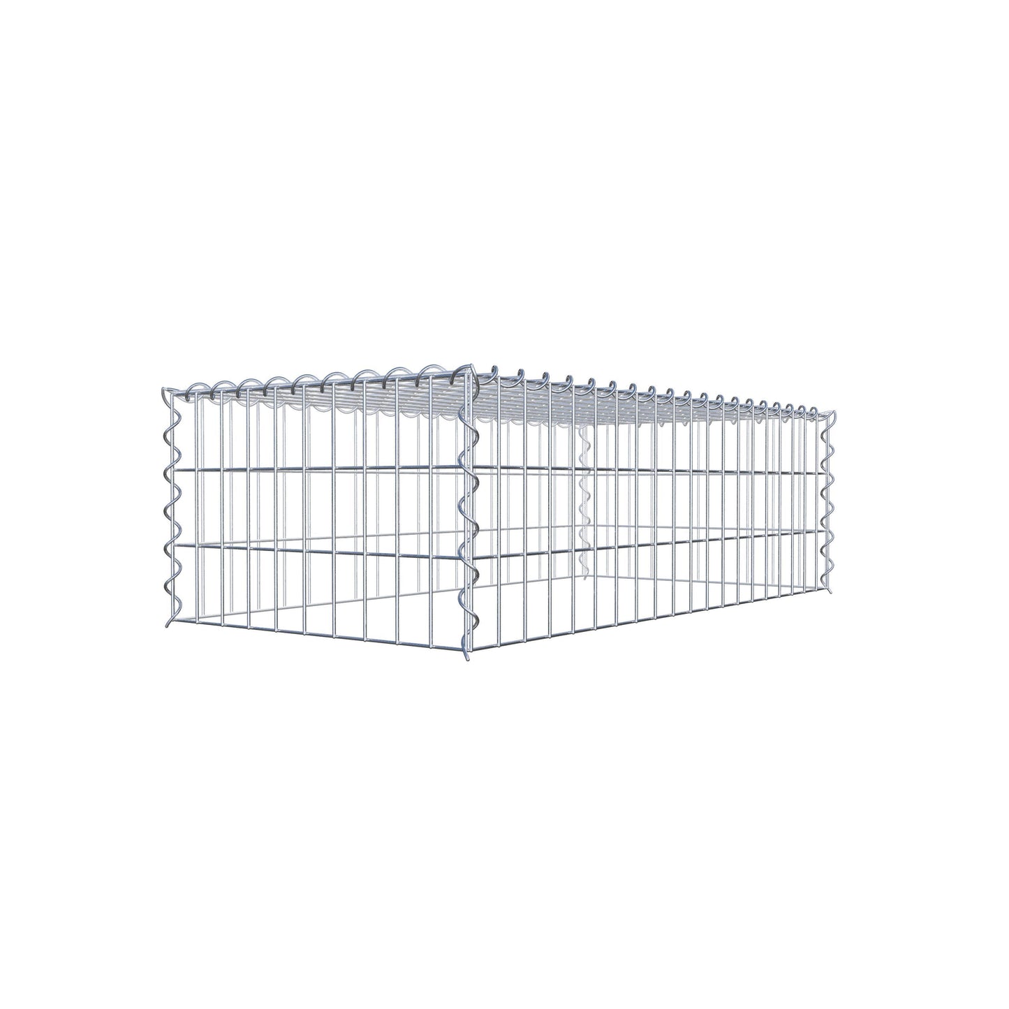 Gabião Tipo 3 100 cm x 30 cm x 50 cm (C x A x P), malhagem 5 cm x 10 cm, espiral