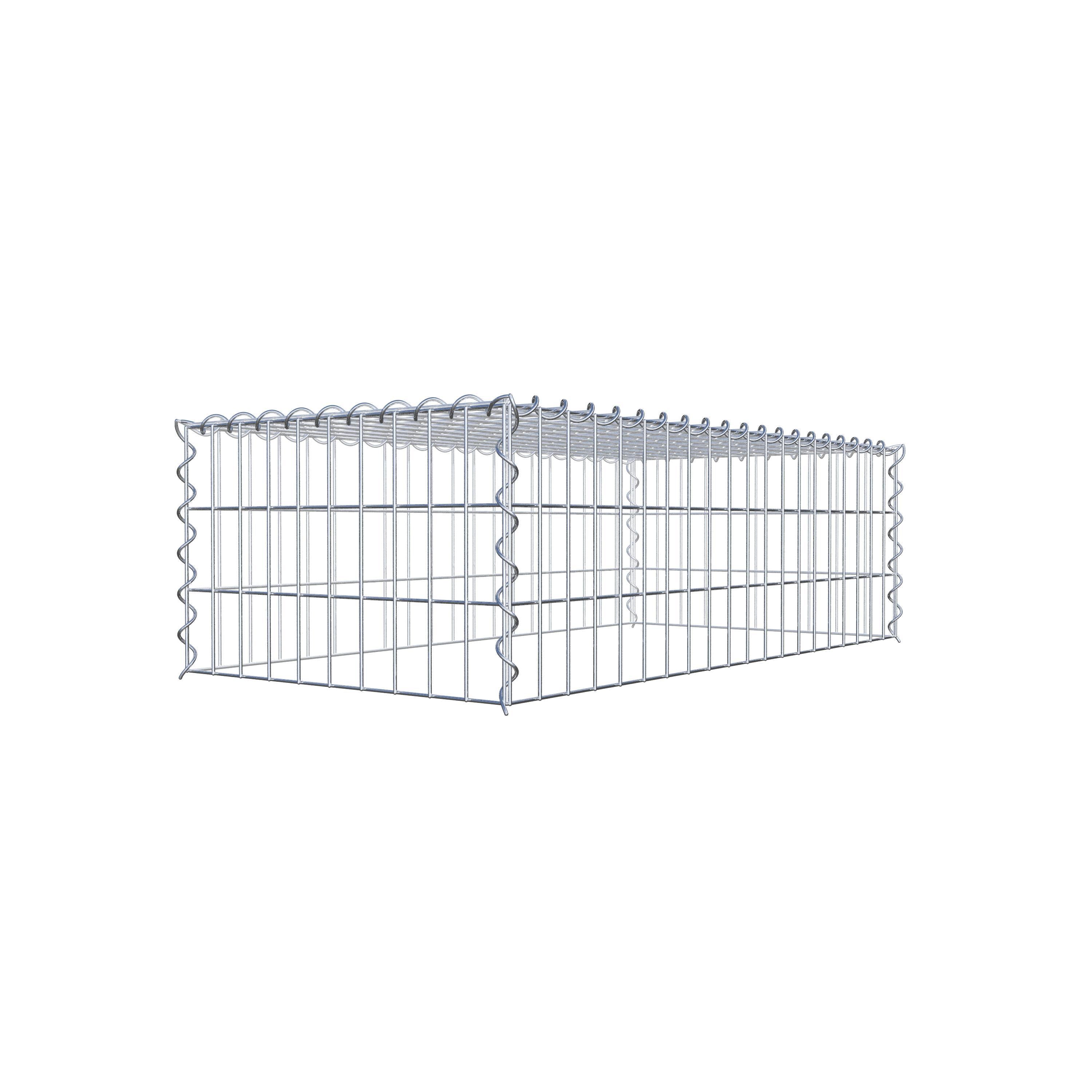 Gabion rapporté type 3 100 cm x 30 cm x 50 cm (L x H x P), mailles 5 cm x 10 cm, spirale