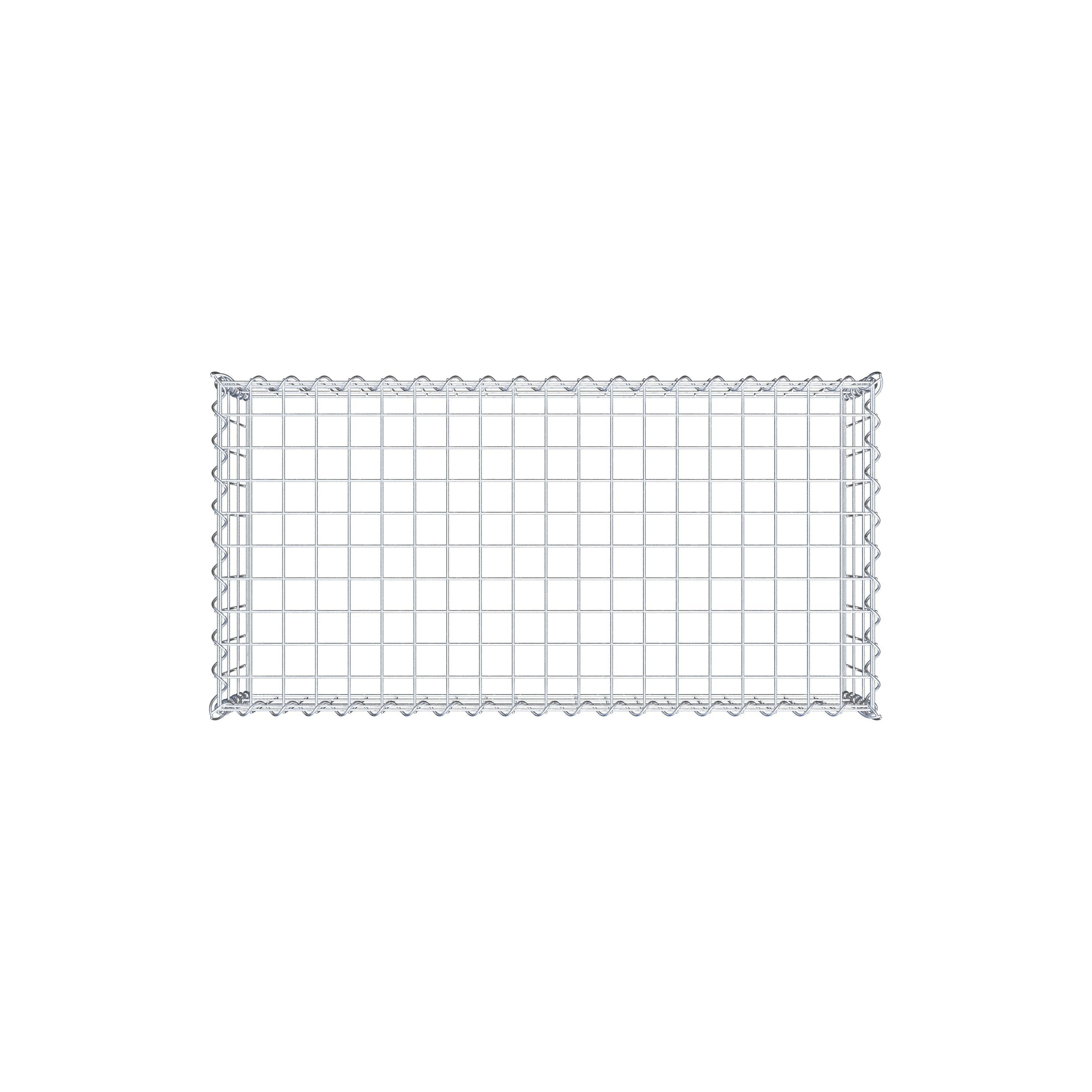 Gabion rapporté type 3 100 cm x 30 cm x 50 cm (L x H x P), mailles 5 cm x 10 cm, spirale