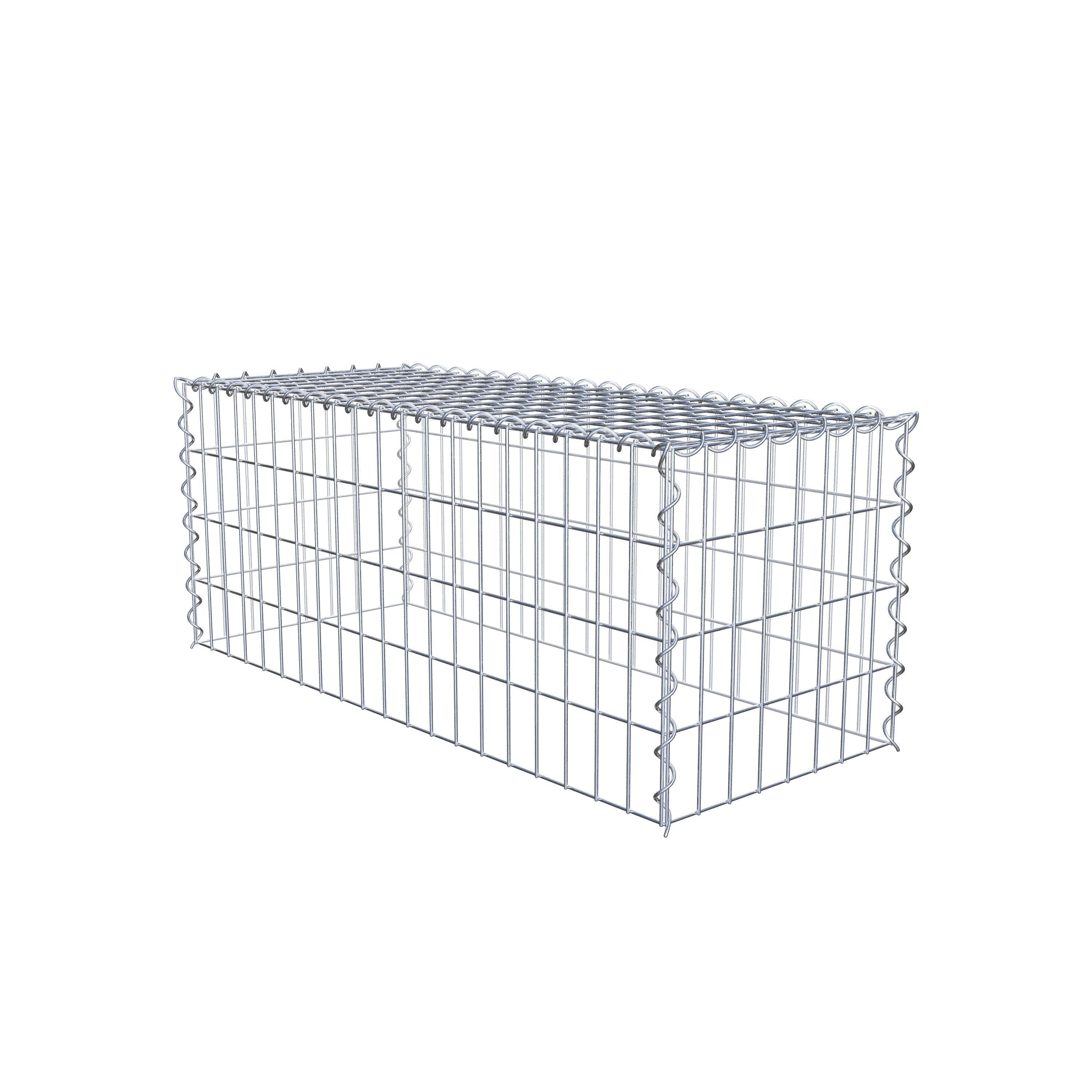 Gabion rapporté type 3 100 cm x 40 cm x 40 cm (L x H x P), mailles 5 cm x 10 cm, spirale