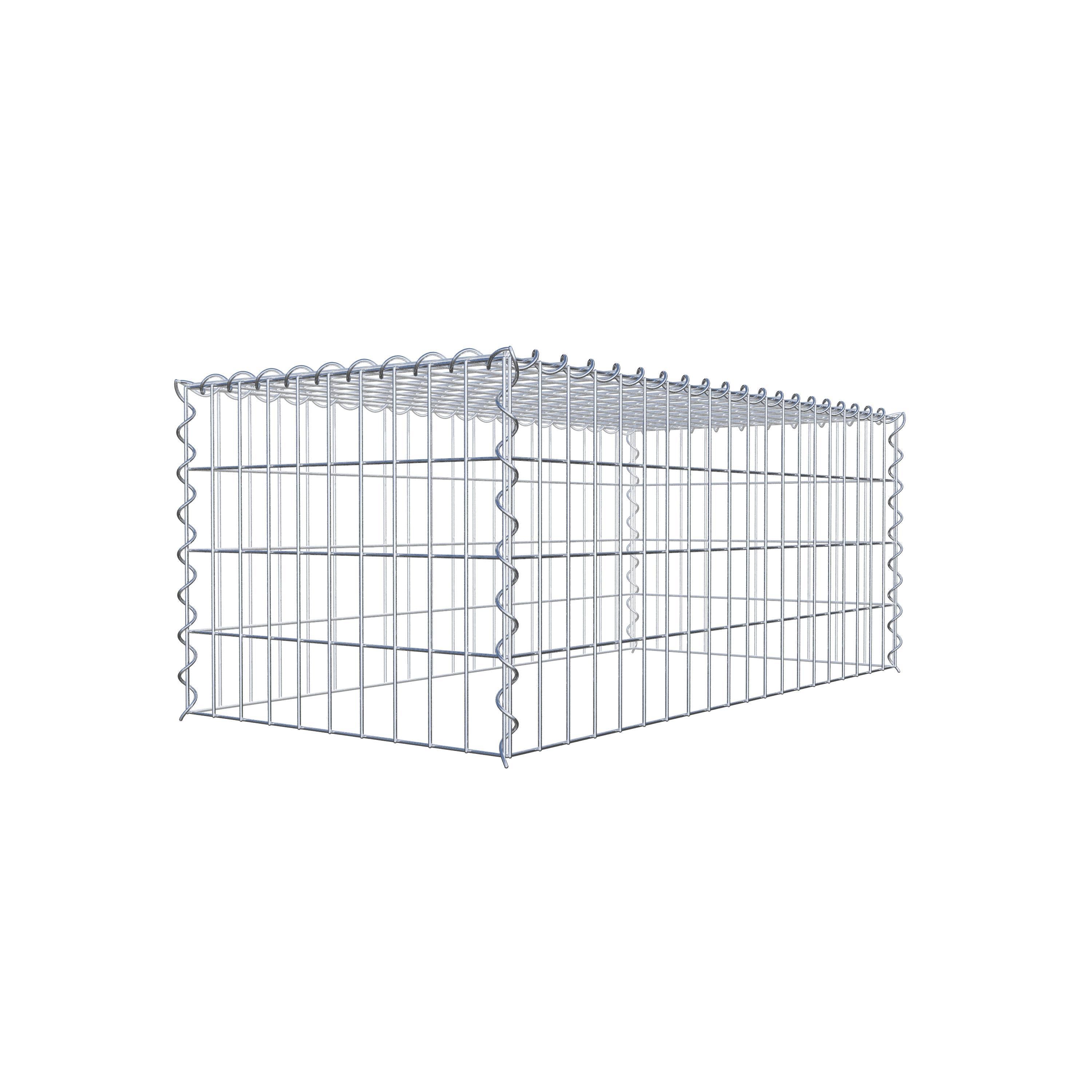 Gabion rapporté type 3 100 cm x 40 cm x 50 cm (L x H x P), mailles 5 cm x 10 cm, spirale