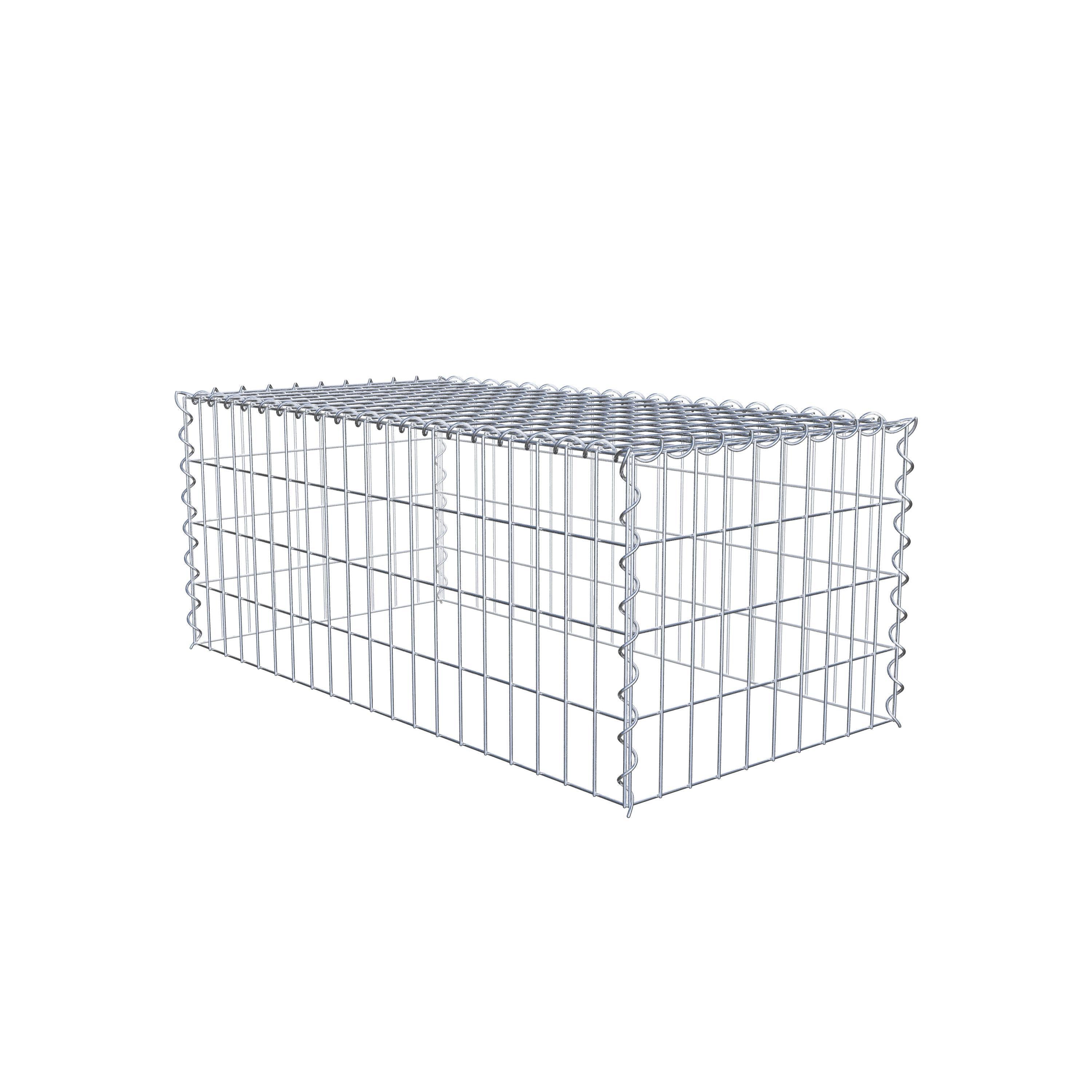 Gabion rapporté type 3 100 cm x 40 cm x 50 cm (L x H x P), mailles 5 cm x 10 cm, spirale