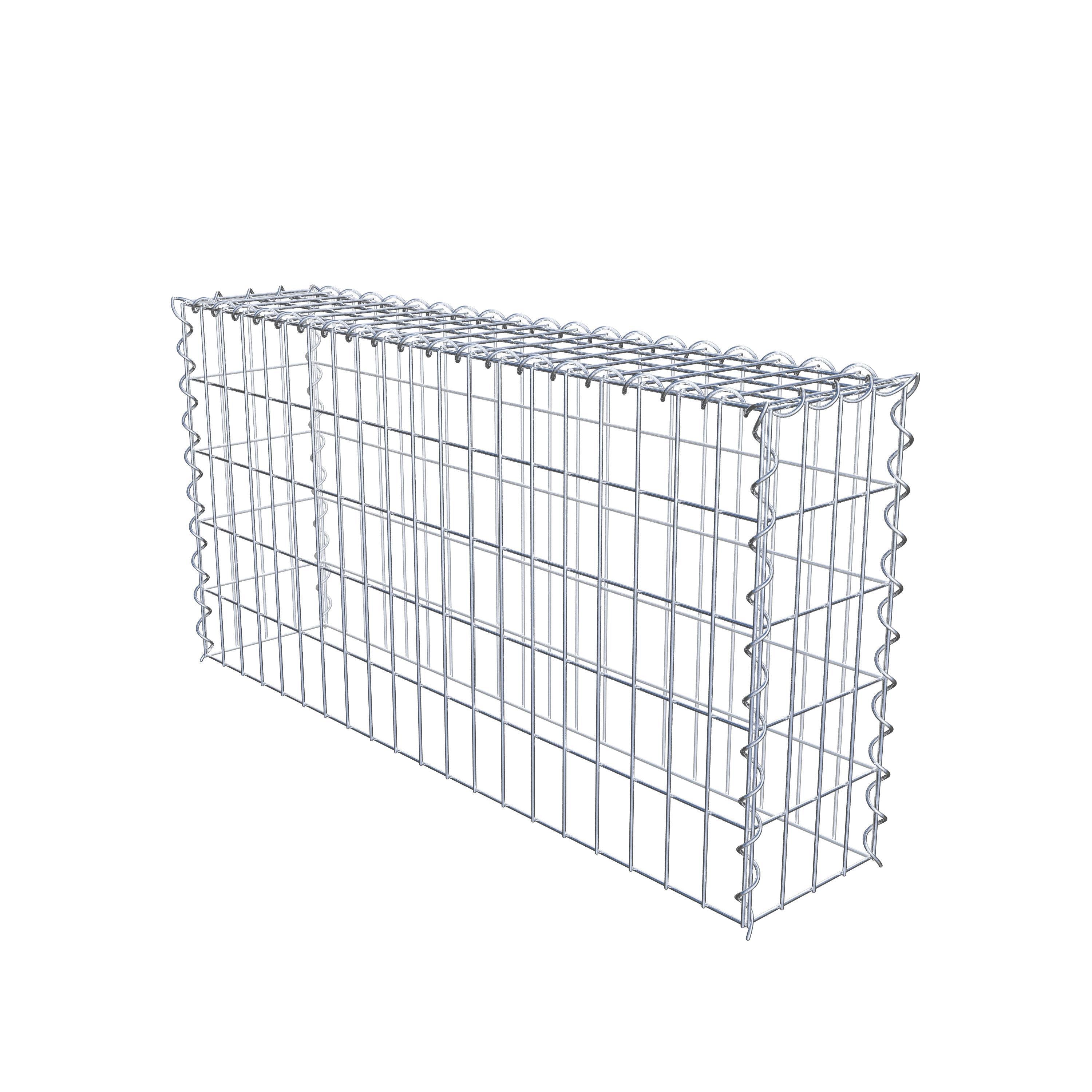 Gabion rapporté type 3 100 cm x 50 cm x 20 cm (L x H x P), mailles 5 cm x 10 cm, spirale