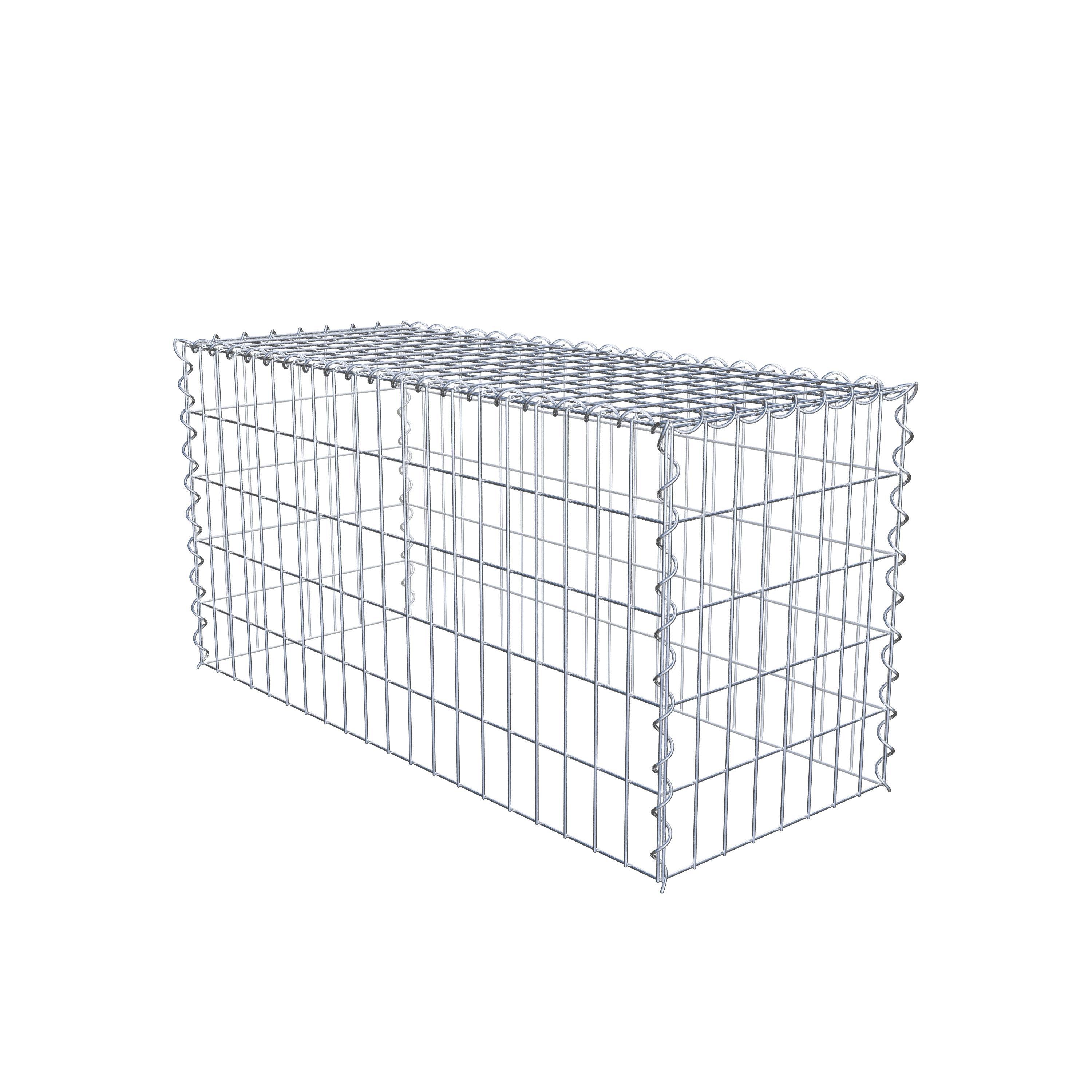 Gabion rapporté type 3 100 cm x 50 cm x 40 cm (L x H x P), mailles 5 cm x 10 cm, spirale