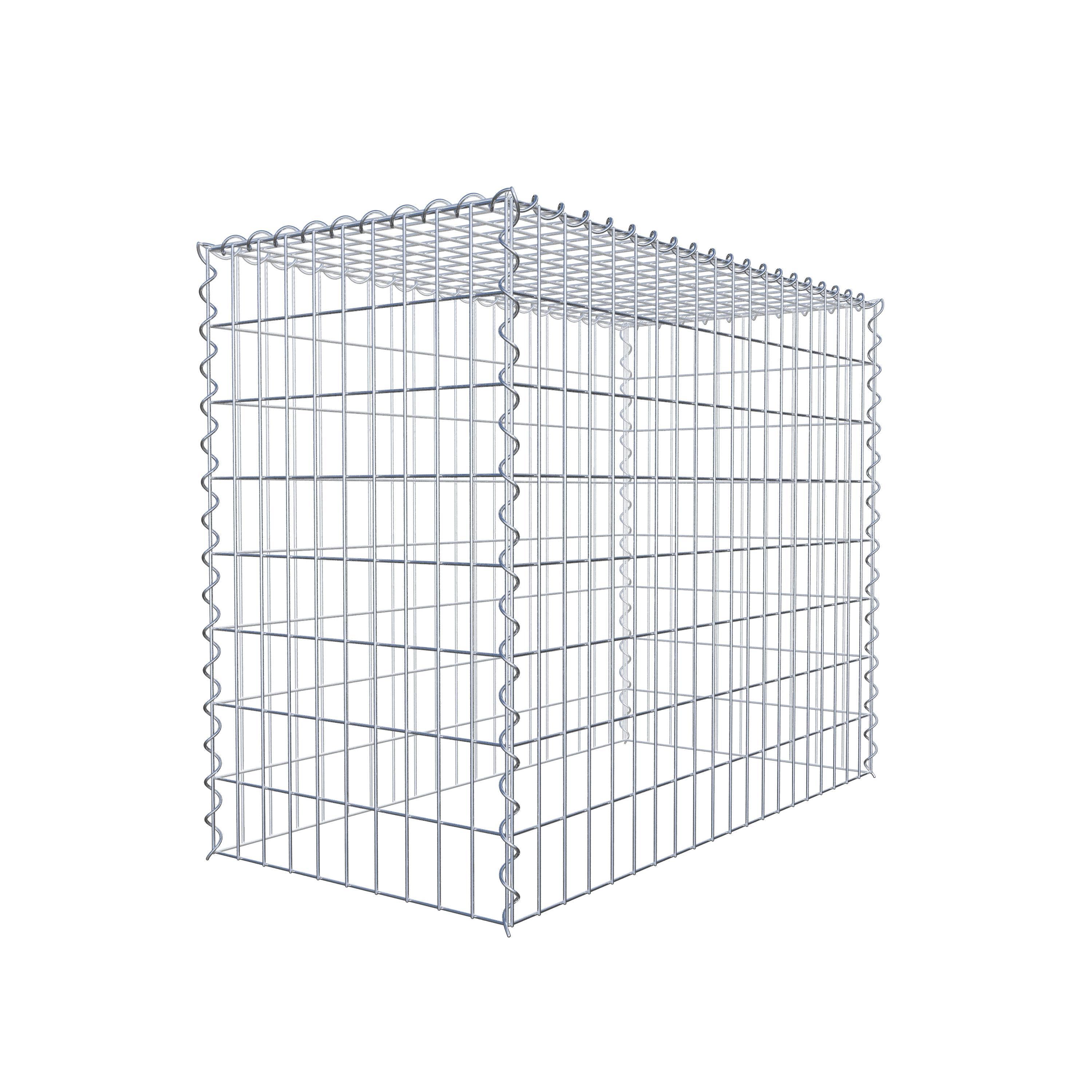 Gabion rapporté type 3 100 cm x 80 cm x 50 cm (L x H x P), mailles 5 cm x 10 cm, spirale