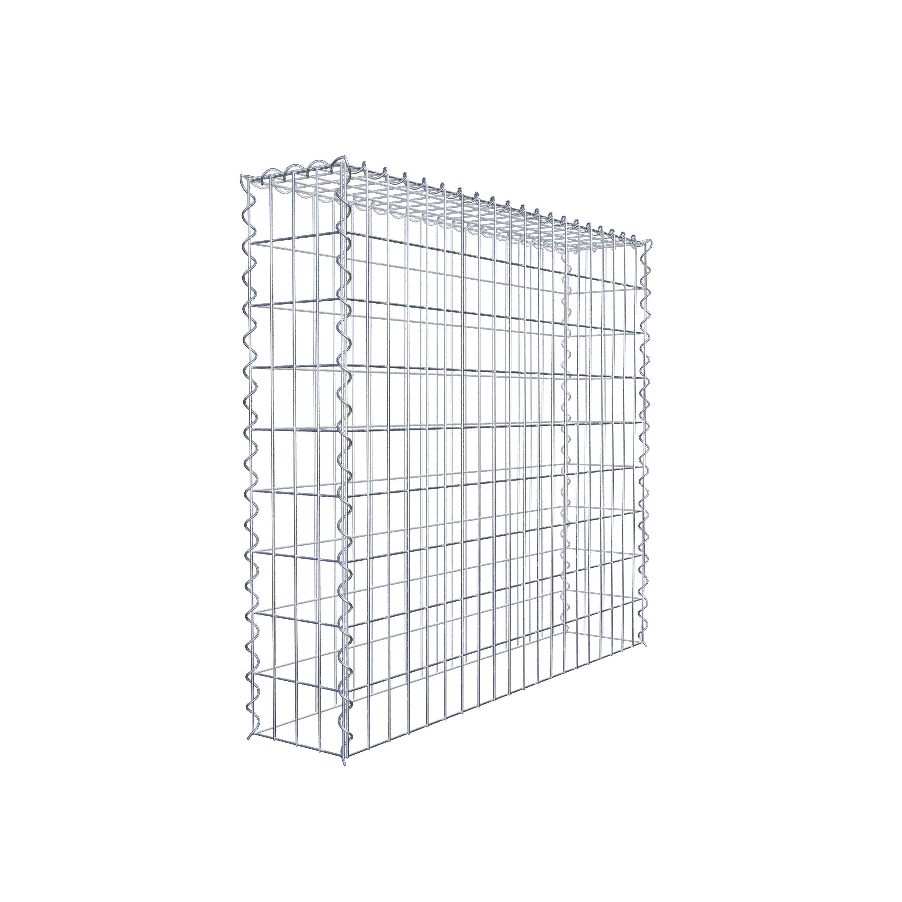 Gabion rapporté type 3 100 cm x 90 cm x 20 cm (L x H x P), mailles 5 cm x 10 cm, spirale