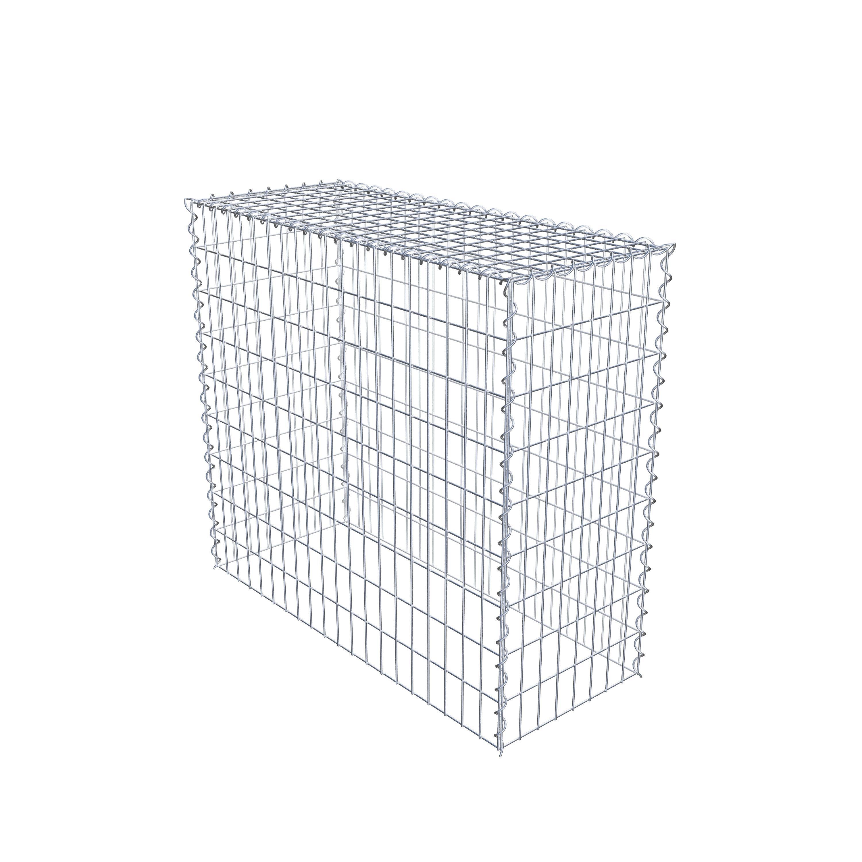 Gabion rapporté type 3 100 cm x 90 cm x 40 cm (L x H x P), mailles 5 cm x 10 cm, spirale