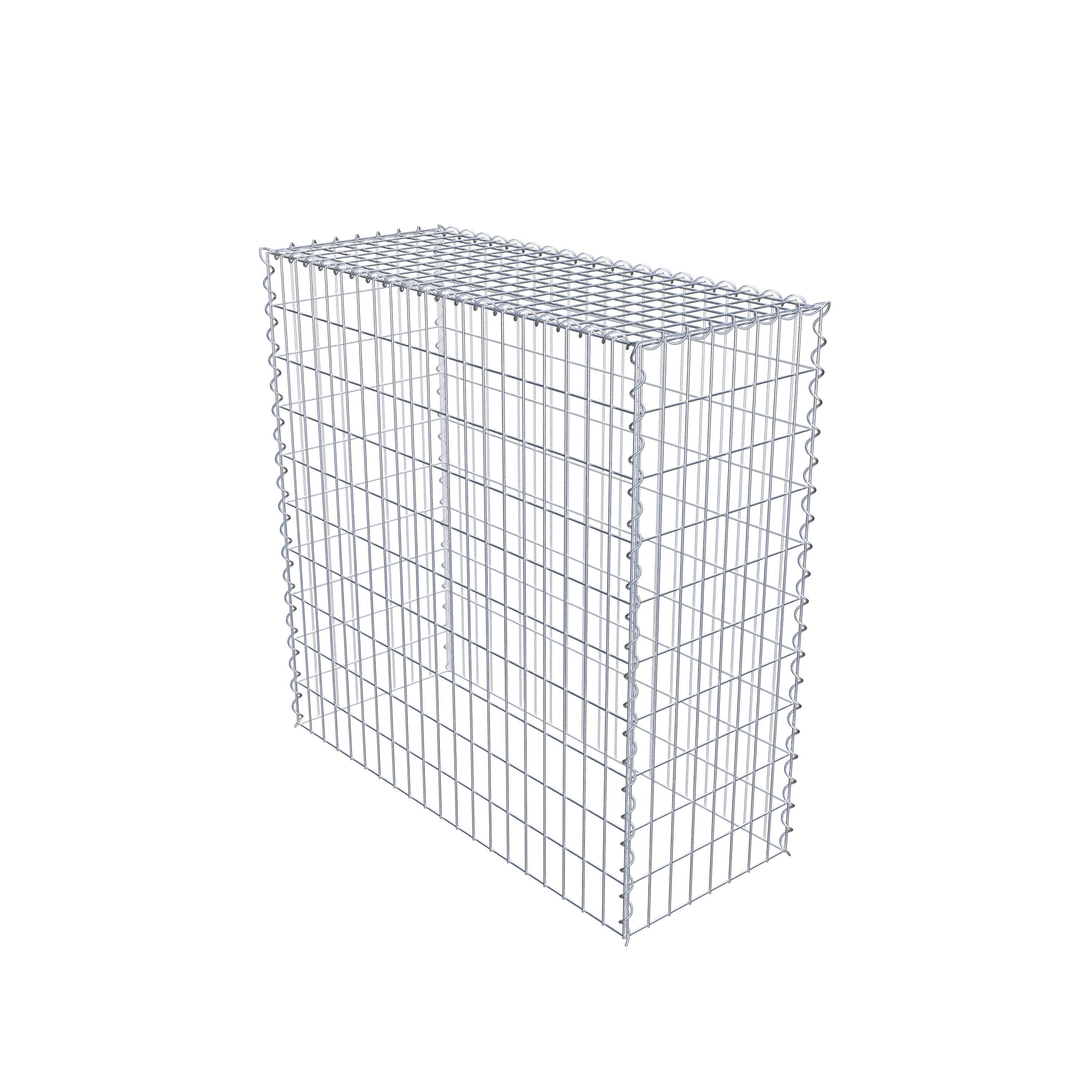 Gabion rapporté type 3 100 cm x 100 cm x 40 cm (L x H x P), mailles 5 cm x 10 cm, spirale