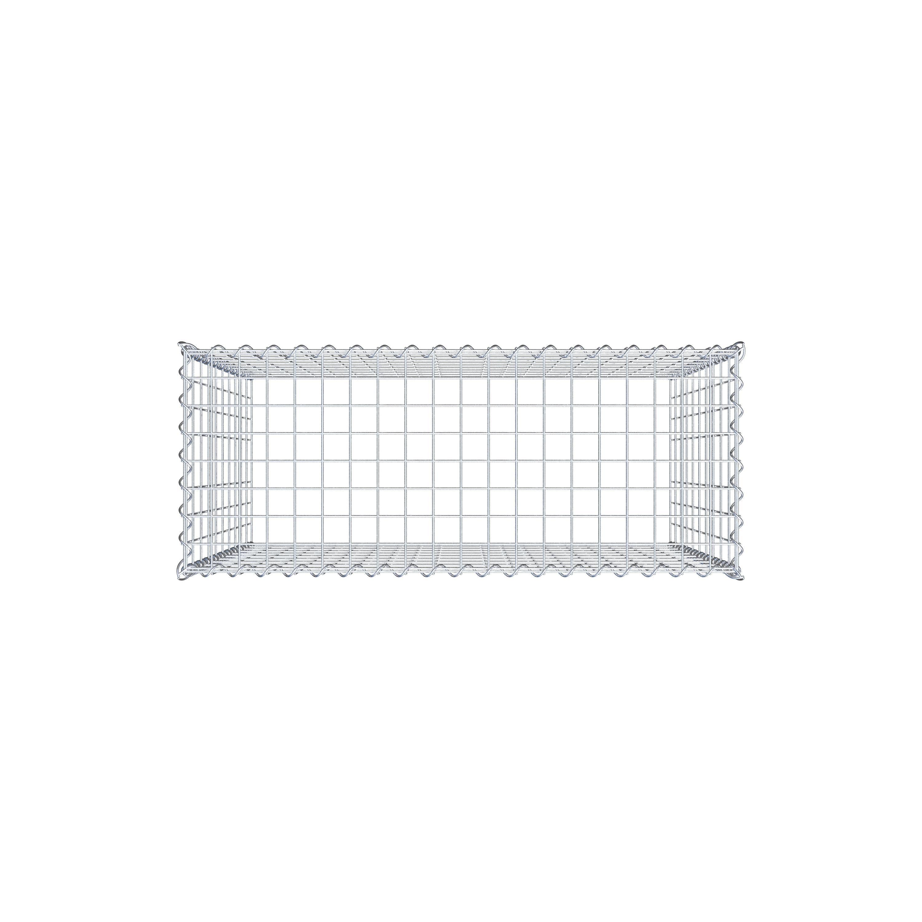 Gabion rapporté type 3 100 cm x 100 cm x 40 cm (L x H x P), mailles 5 cm x 10 cm, spirale