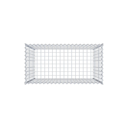 Gabião Tipo 3 100 cm x 100 cm x 50 cm (C x A x P), malhagem 5 cm x 10 cm, espiral