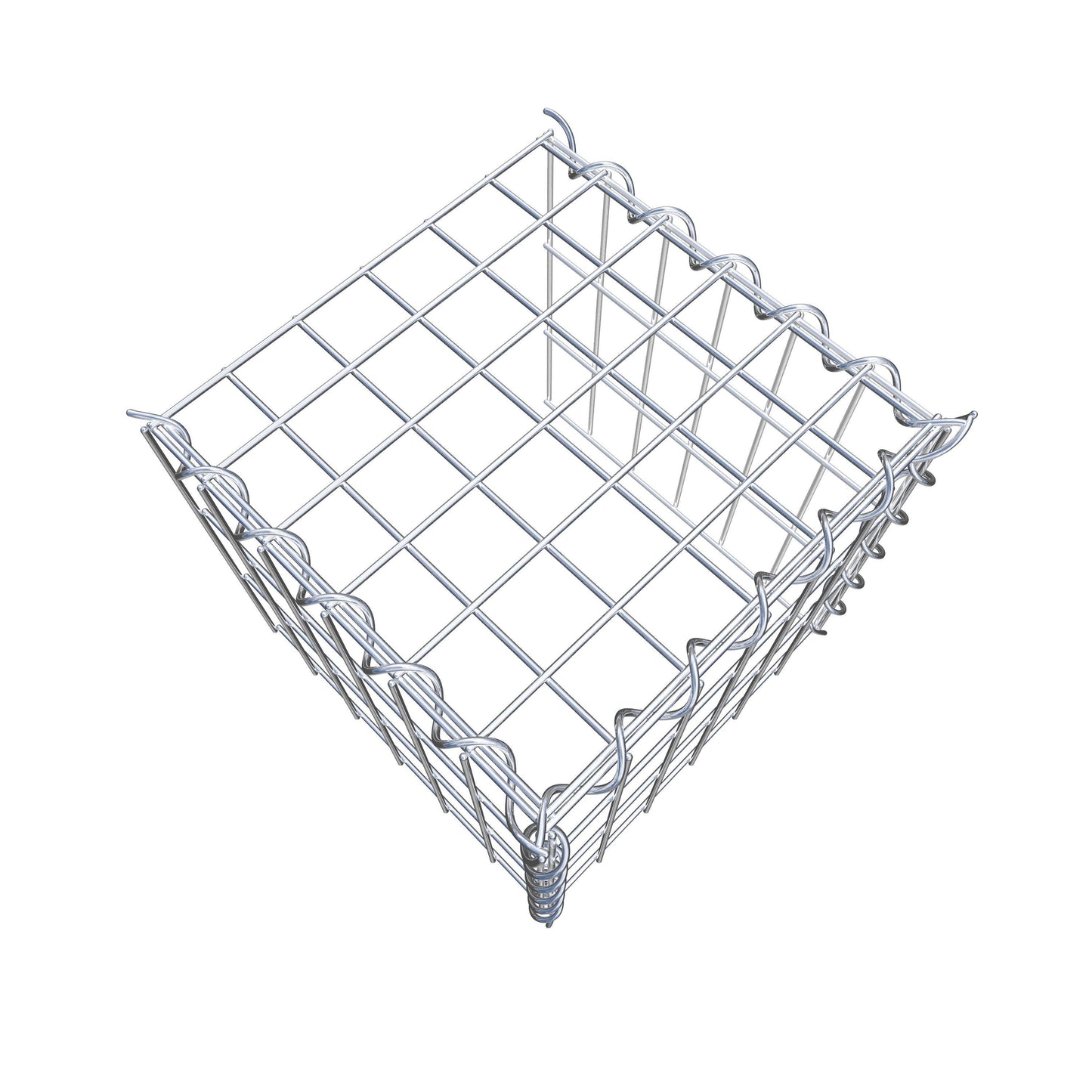 Opvokset gabion type 4 30 cm x 30 cm x 30 cm (L x H x D), maskestørrelse 5 cm x 10 cm, spiral