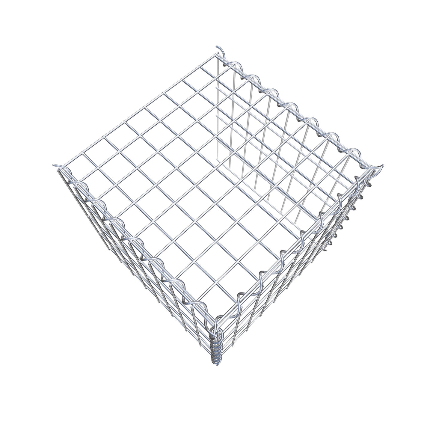 Opvokset gabion type 4 40 cm x 40 cm x 40 cm (L x H x D), maskestørrelse 5 cm x 10 cm, spiral