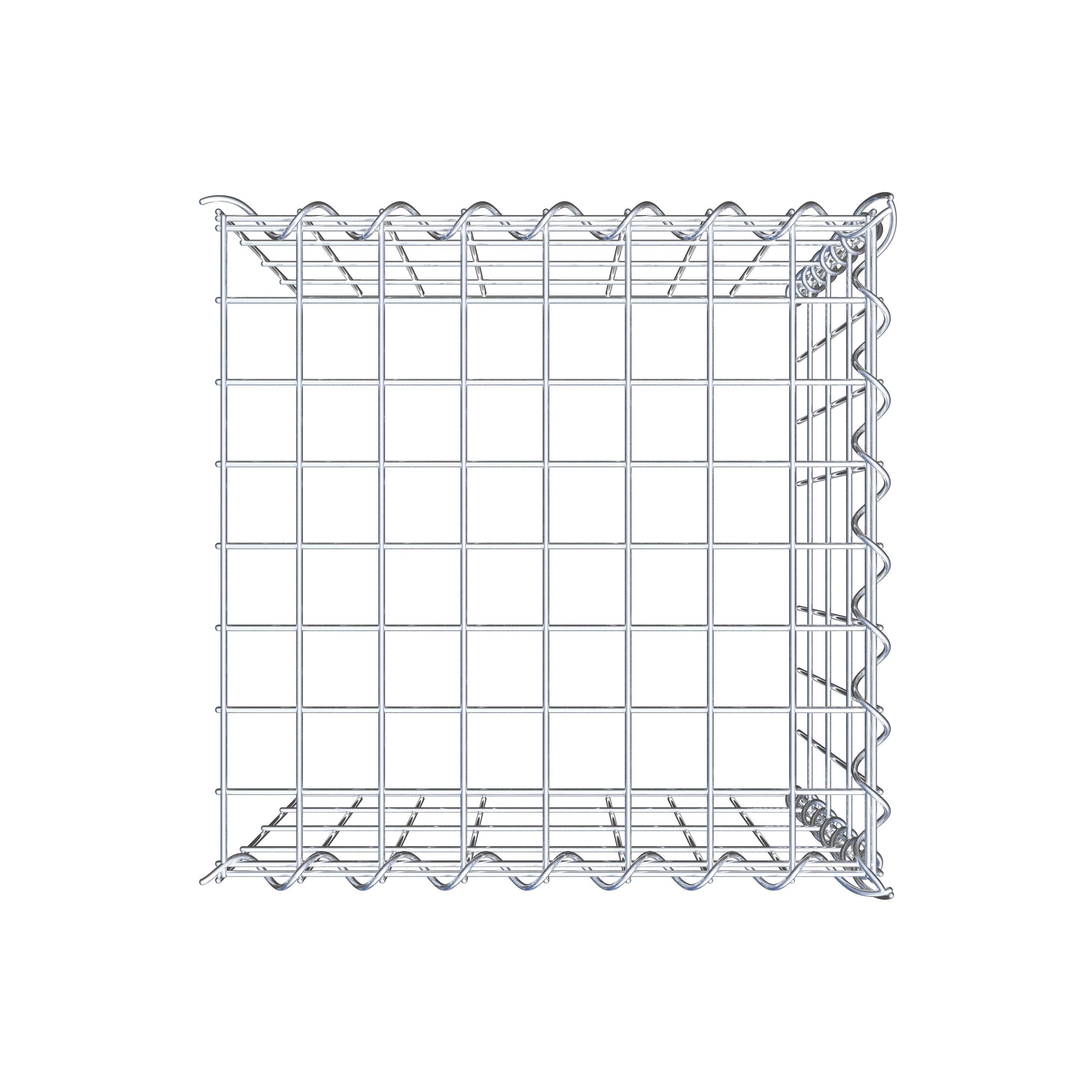 Grown-on gabion type 4 40 cm x 40 cm x 40 cm (L x H x D), mesh size 5 cm x 10 cm, spiral