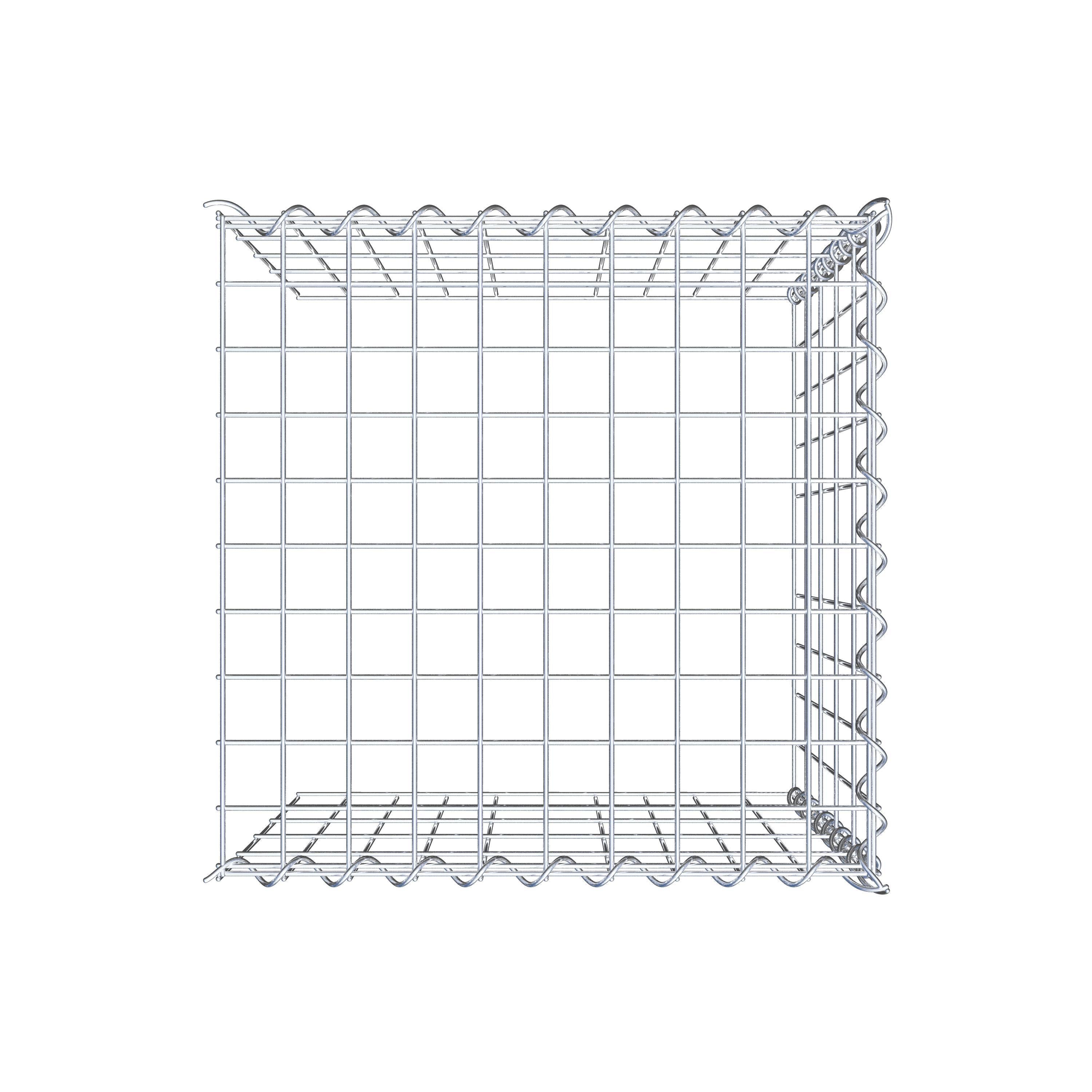 Opvokset gabion type 4 50 cm x 50 cm x 50 cm (L x H x D), maskestørrelse 5 cm x 10 cm, spiral