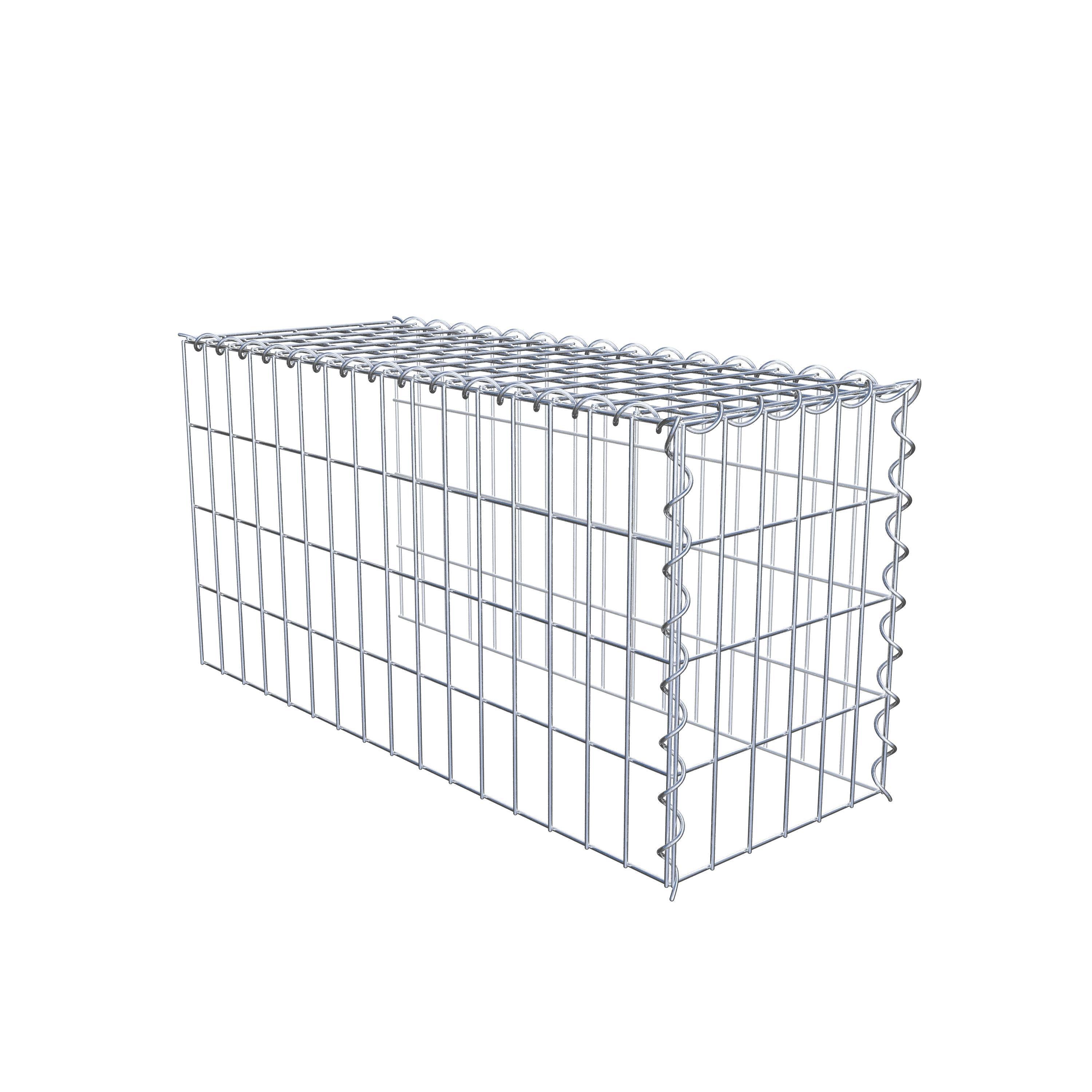 Gabion rapporté type 4 80 cm x 40 cm x 30 cm (L x H x P), mailles 5 cm x 10 cm, spirale