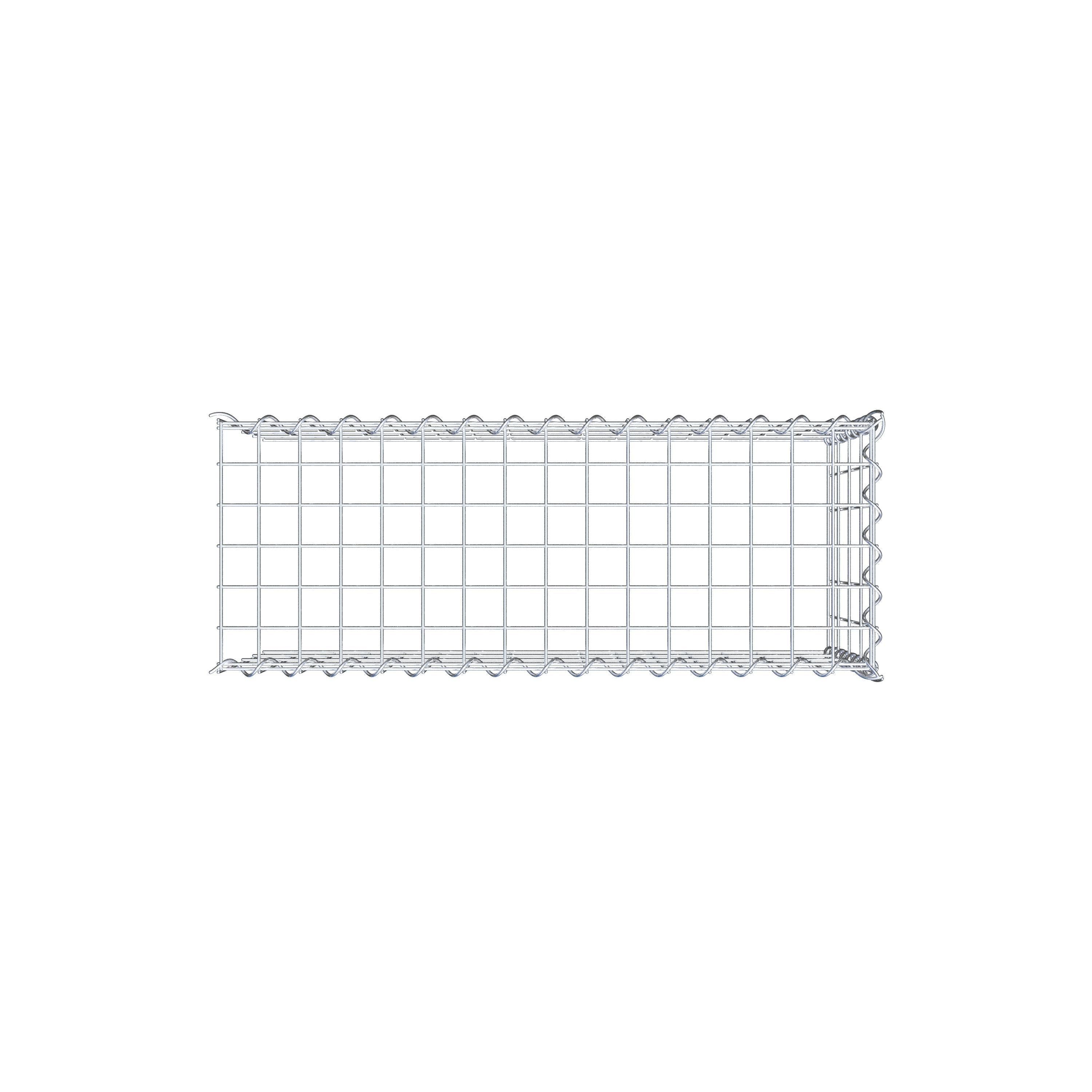 Gabion rapporté type 4 80 cm x 40 cm x 30 cm (L x H x P), mailles 5 cm x 10 cm, spirale