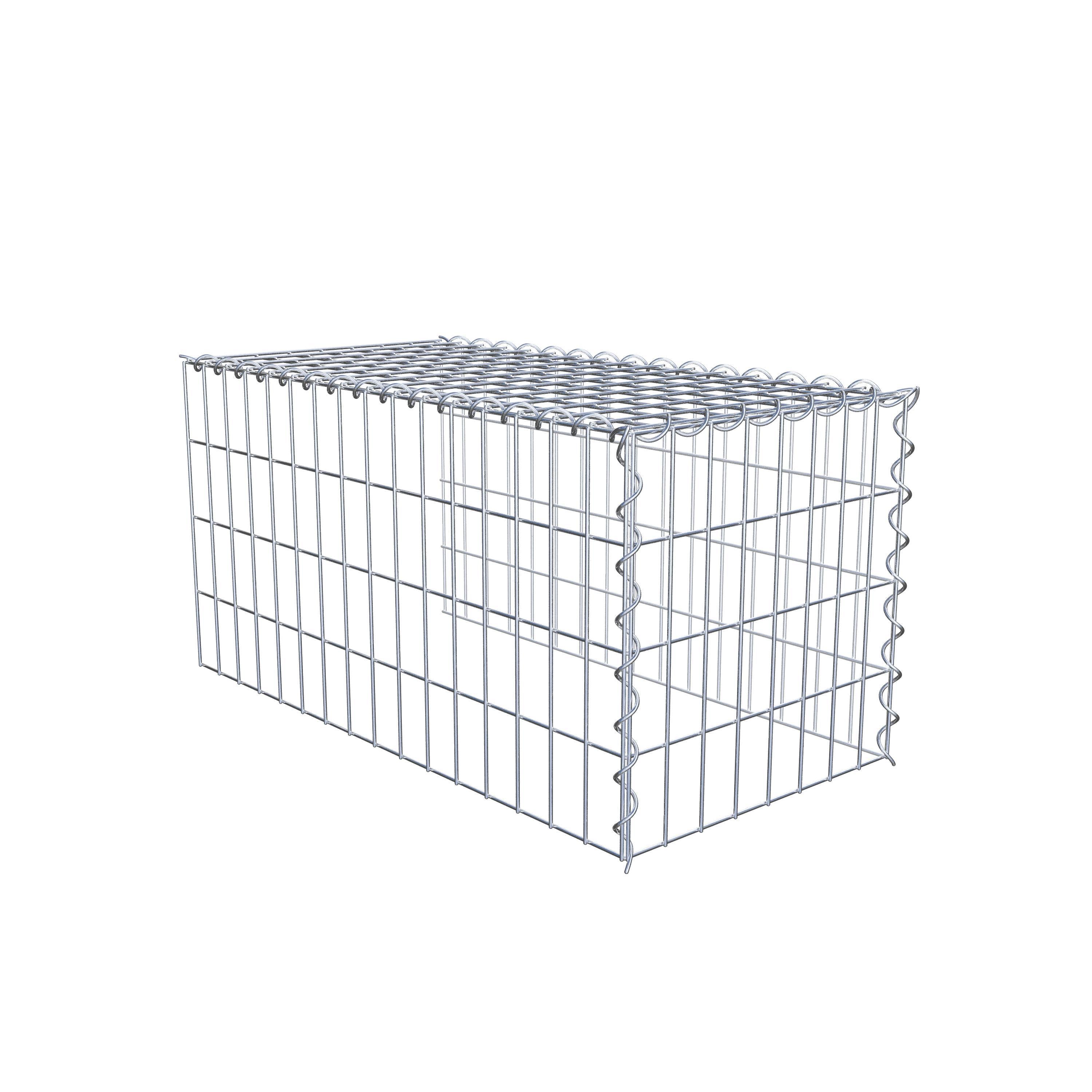 Extra gabion typ 4 80 cm x 40 cm x 40 cm (L x H x D), maskstorlek 5 cm x 10 cm, spiral