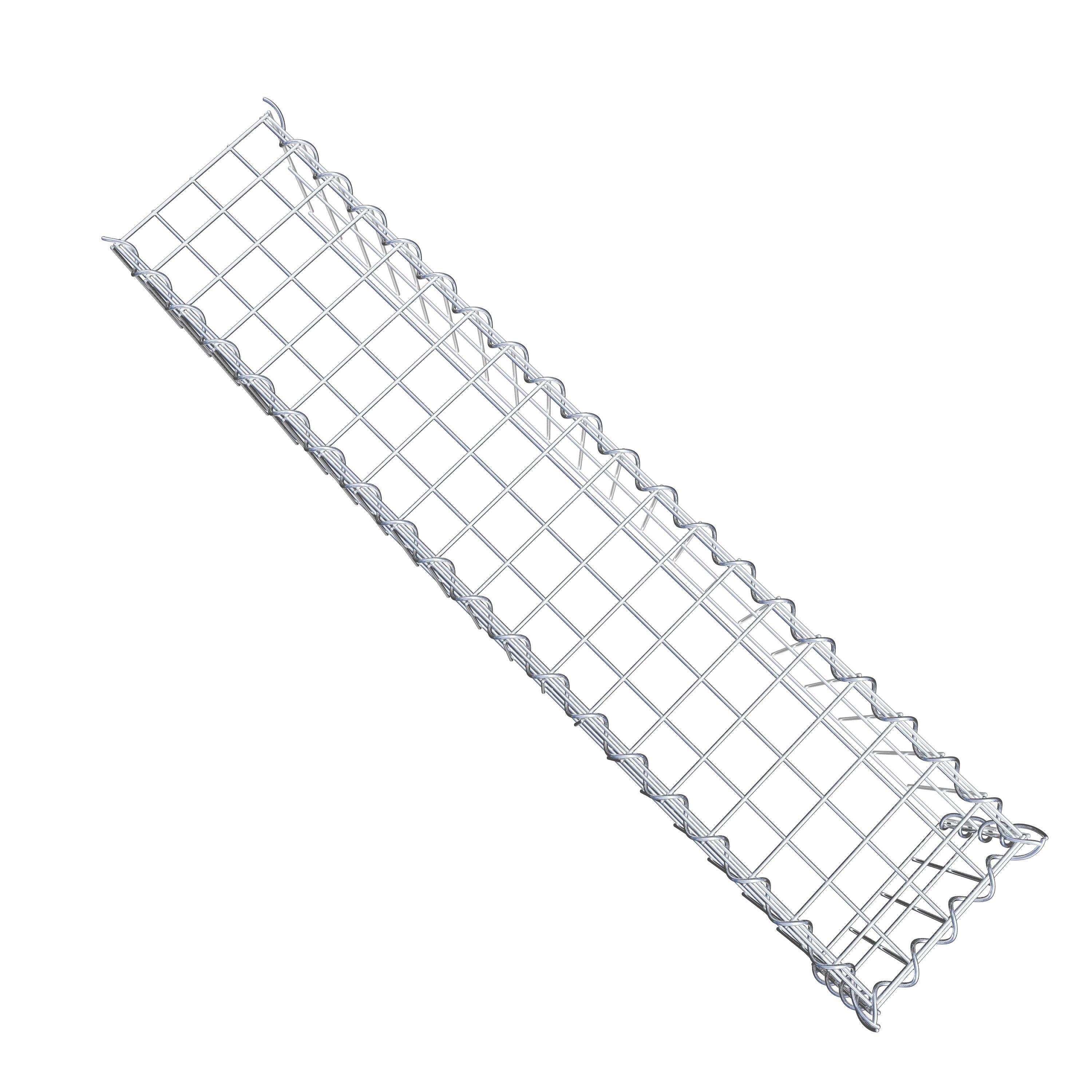 Gabion rapporté type 4 100 cm x 20 cm x 20 cm (L x H x P), mailles 5 cm x 10 cm, spirale