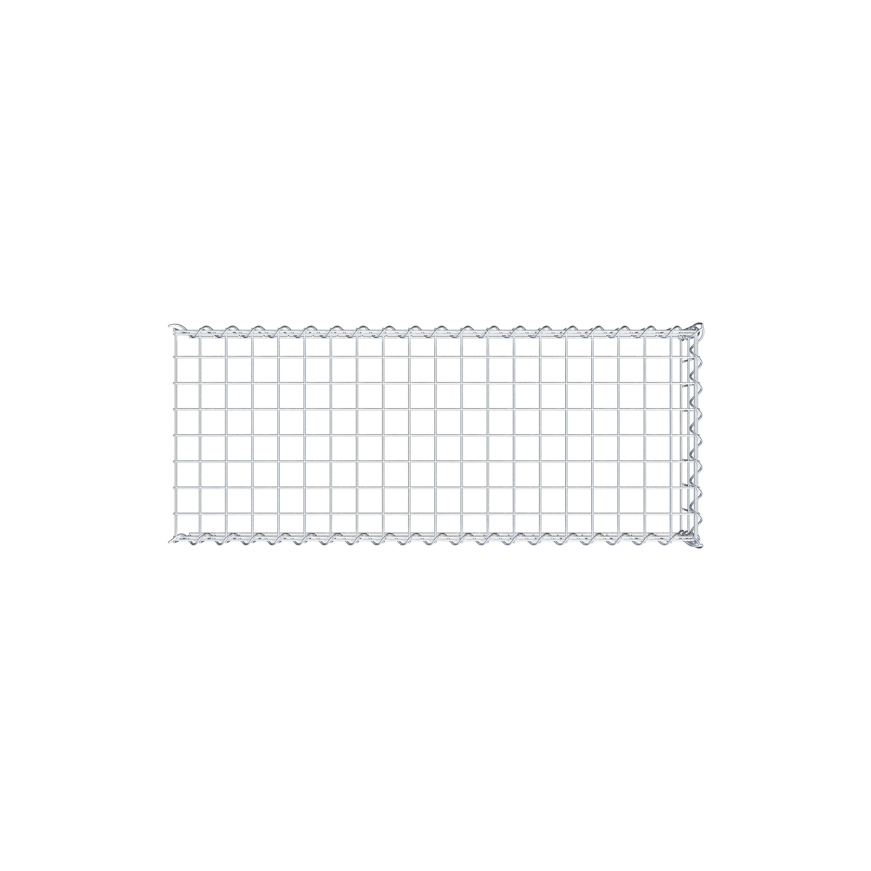 Opvokset gabion type 4 100 cm x 20 cm x 40 cm (L x H x D), maskestørrelse 5 cm x 10 cm, spiral