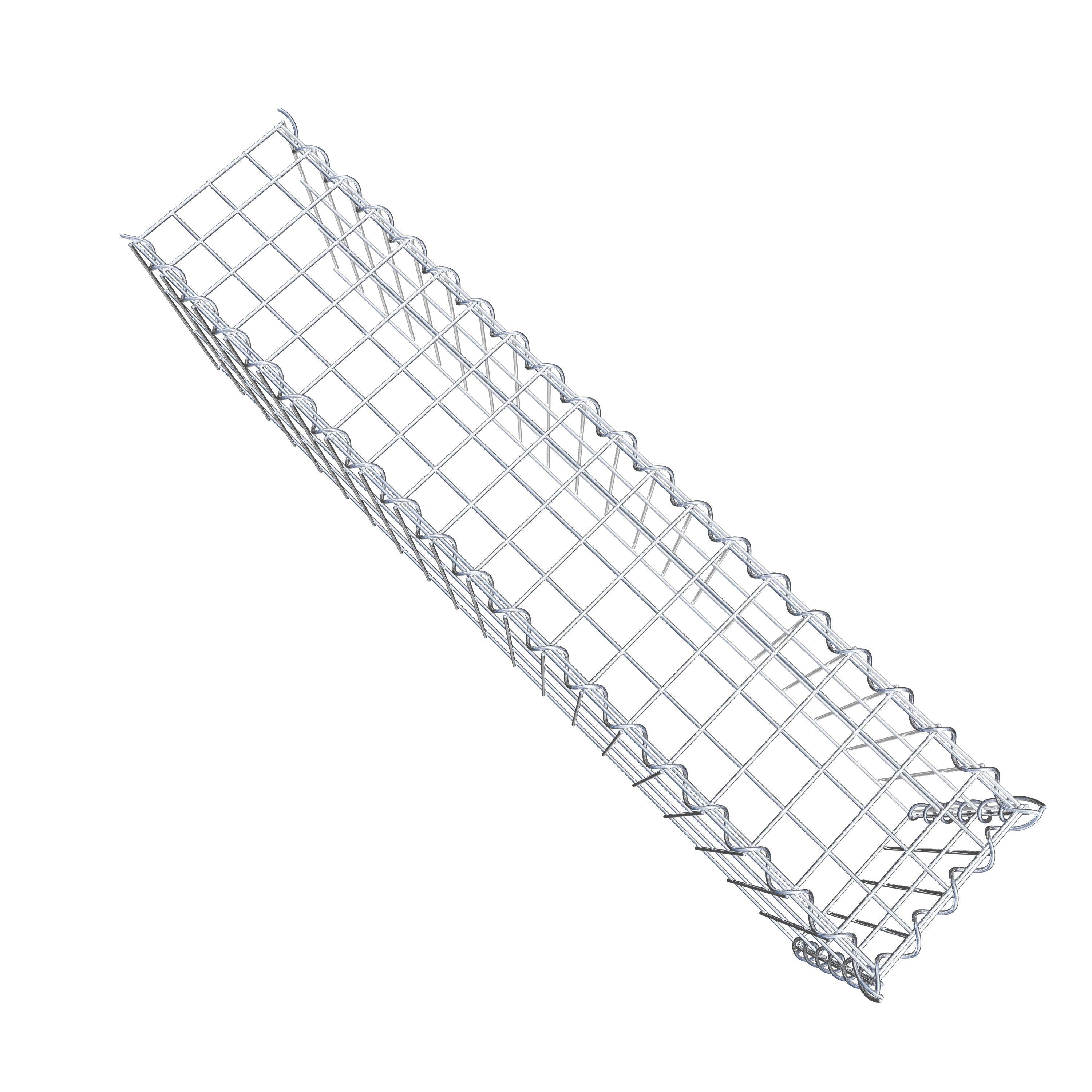 Gabion rapporté type 4 100 cm x 30 cm x 20 cm (L x H x P), mailles 5 cm x 10 cm, spirale