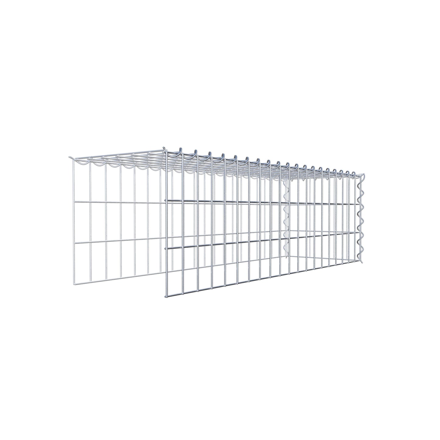 Gabião tipo 4 100 cm x 30 cm x 30 cm (C x A x P), malhagem 5 cm x 10 cm, espiral