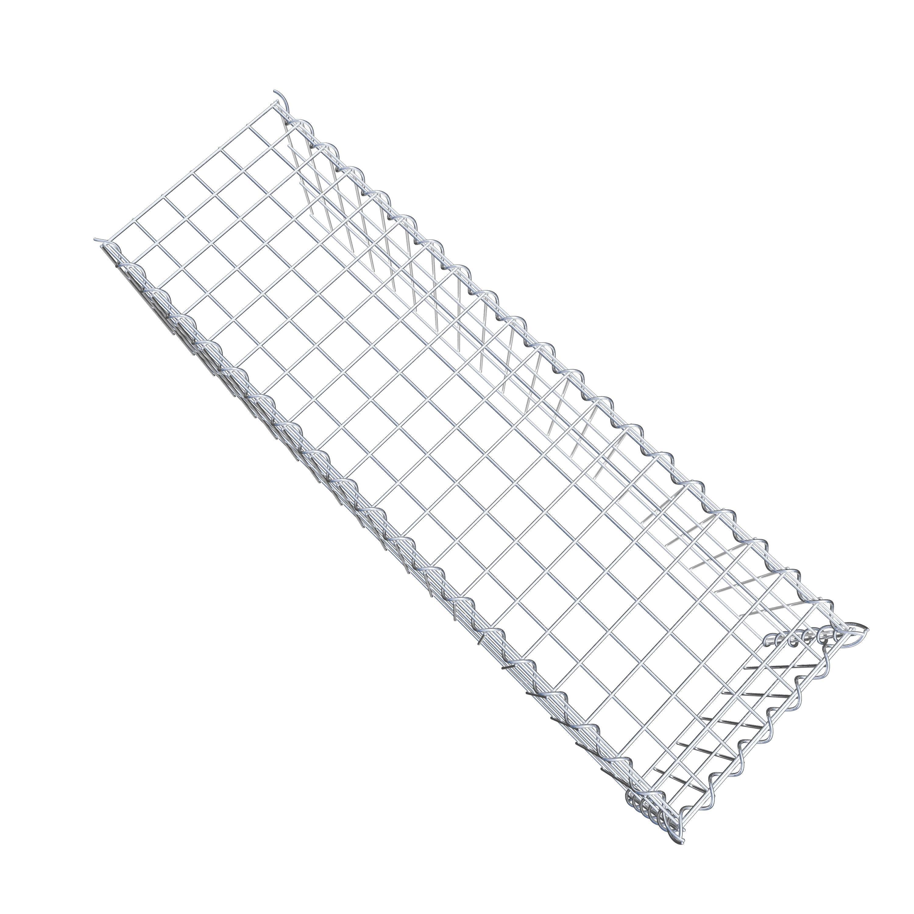 Gabion rapporté type 4 100 cm x 30 cm x 30 cm (L x H x P), mailles 5 cm x 10 cm, spirale