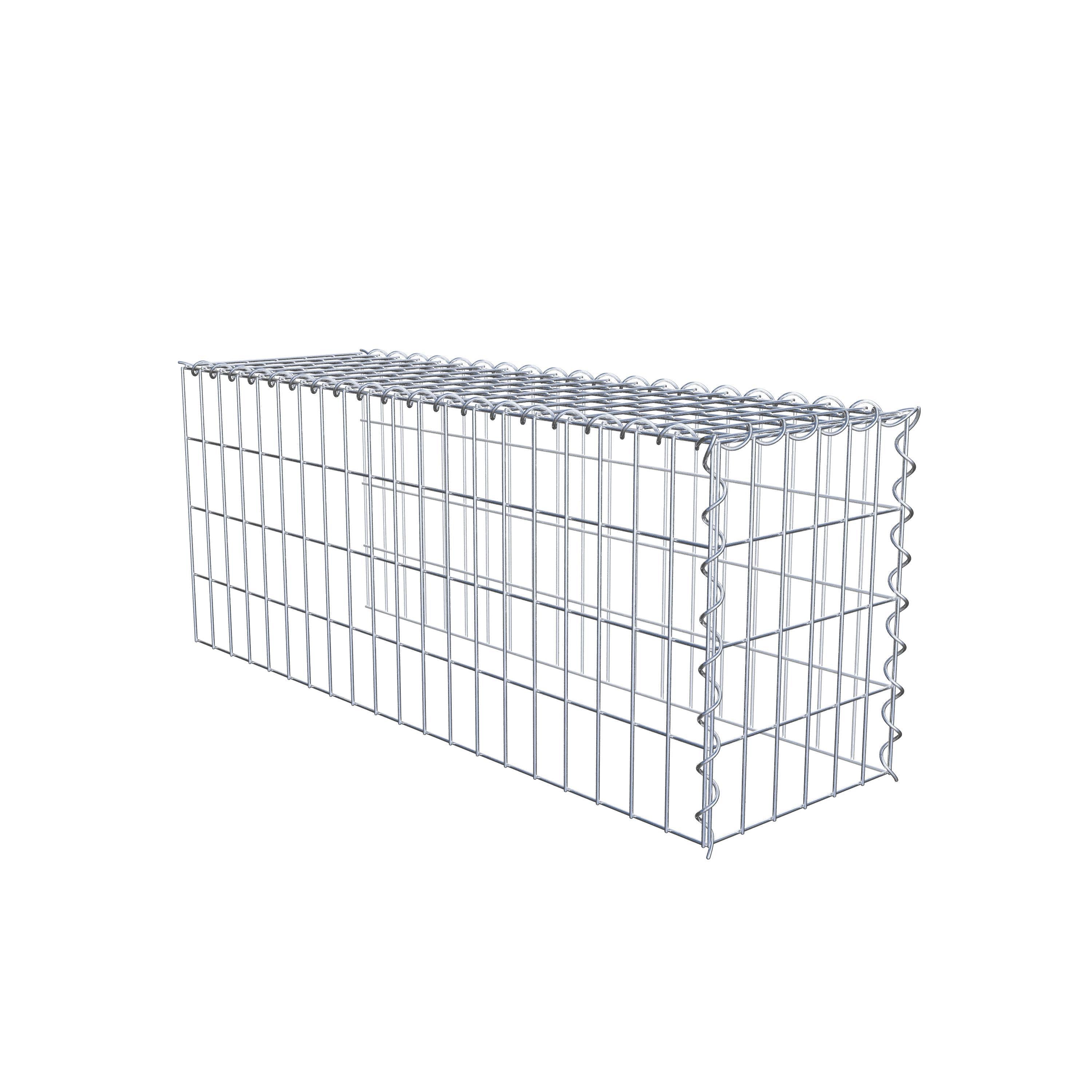 Gabion rapporté type 4 100 cm x 40 cm x 30 cm (L x H x P), mailles 5 cm x 10 cm, spirale