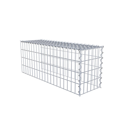 Grown-on gabion type 4 100 cm x 40 cm x 30 cm (L x H x D), mesh size 5 cm x 10 cm, spiral