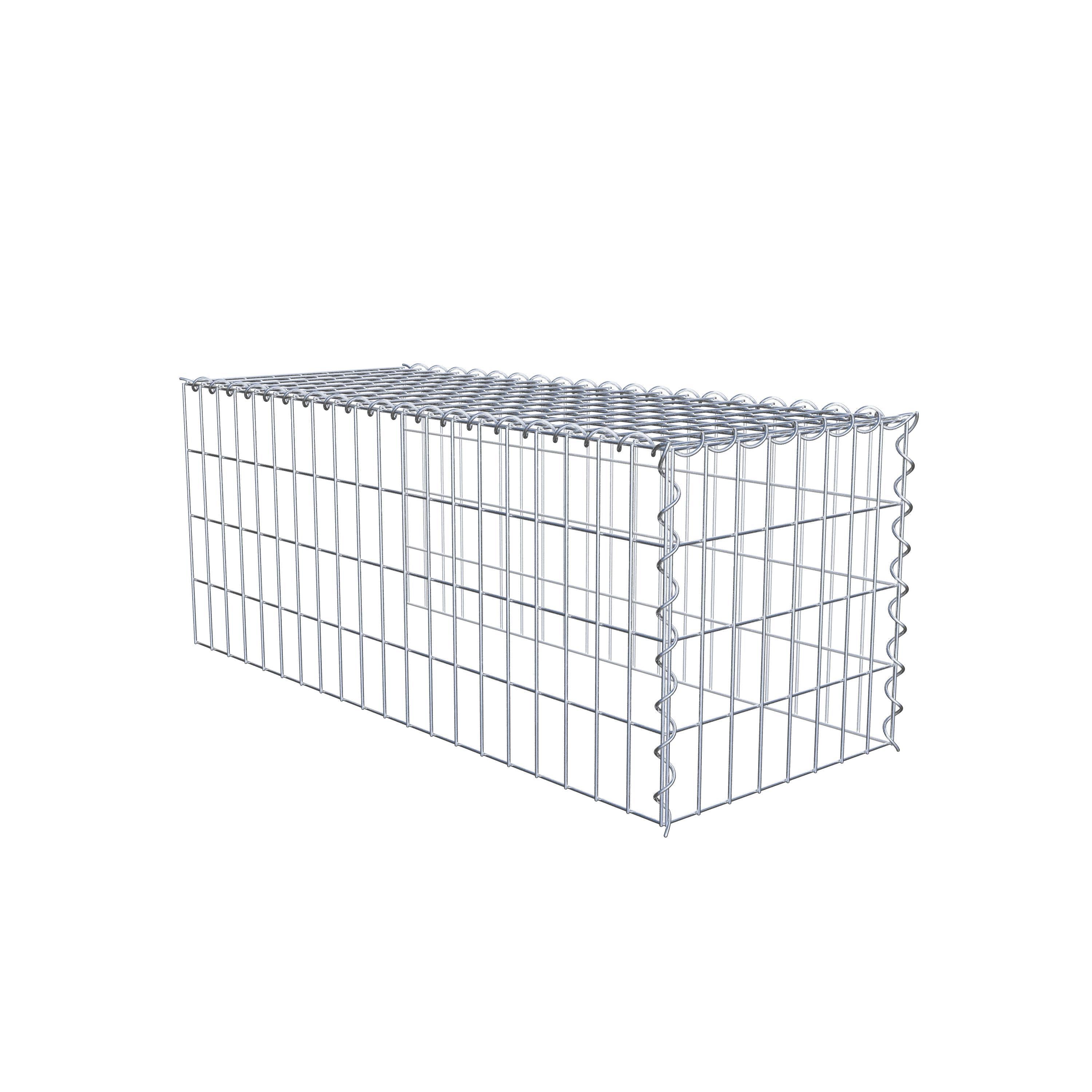 Extra gabion typ 4 100 cm x 40 cm x 40 cm (L x H x D), maskstorlek 5 cm x 10 cm, spiral