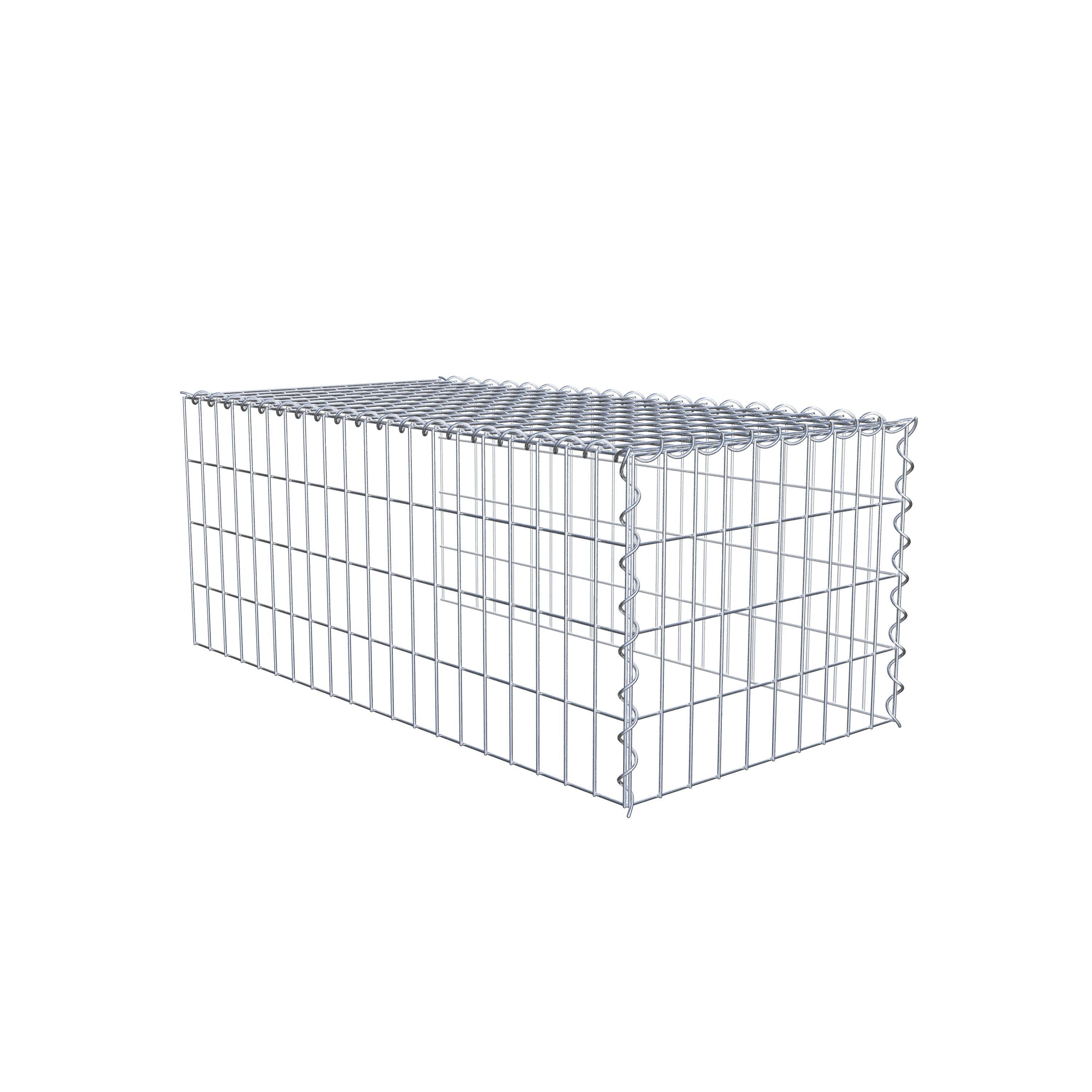 Extra gabion typ 4 100 cm x 40 cm x 50 cm (L x H x D), maskstorlek 5 cm x 10 cm, spiral