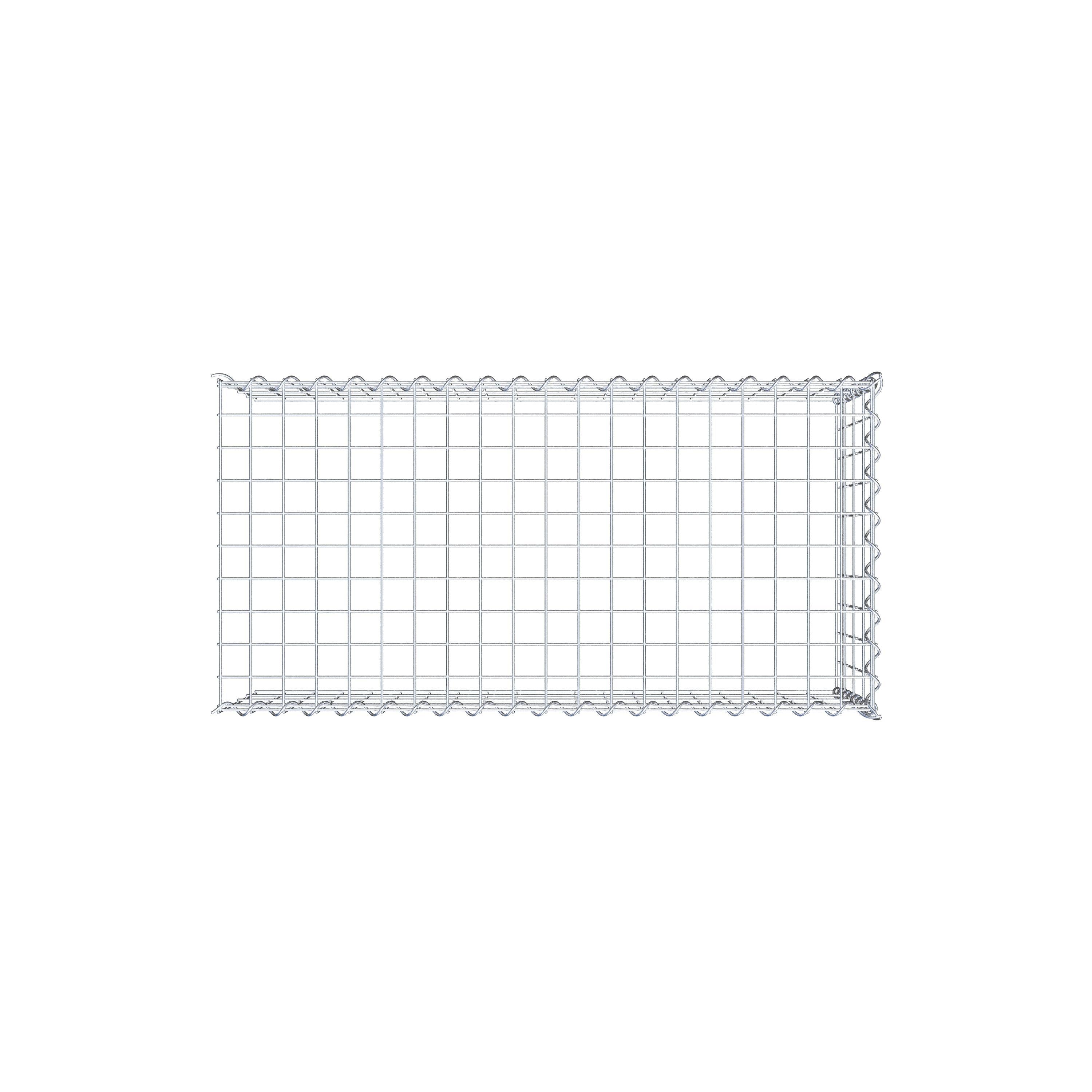 Opvokset gabion type 4 100 cm x 40 cm x 50 cm (L x H x D), maskestørrelse 5 cm x 10 cm, spiral