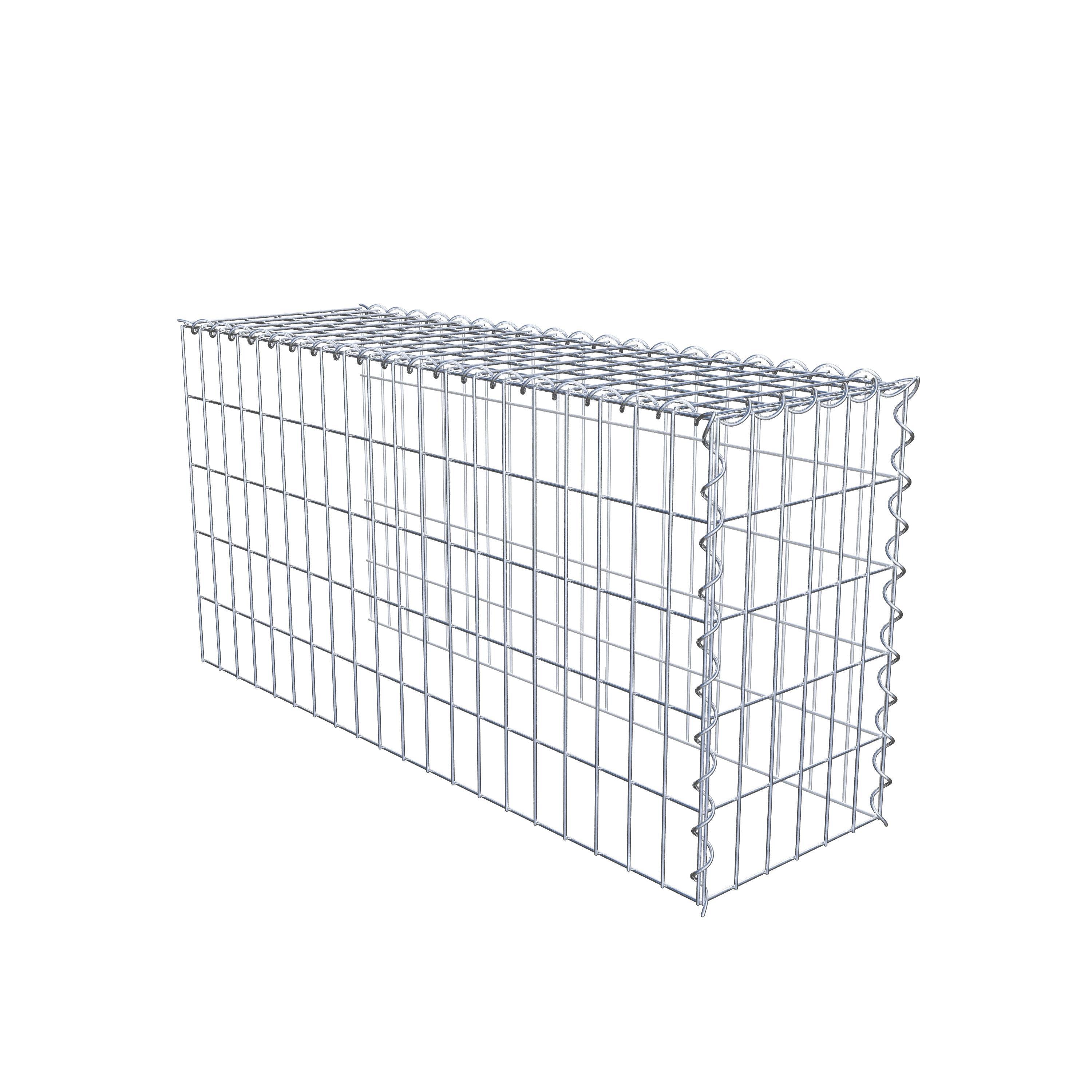 Påväxt gabion typ 4 100 cm x 50 cm x 30 cm (L x H x D), maskstorlek 5 cm x 10 cm, spiral