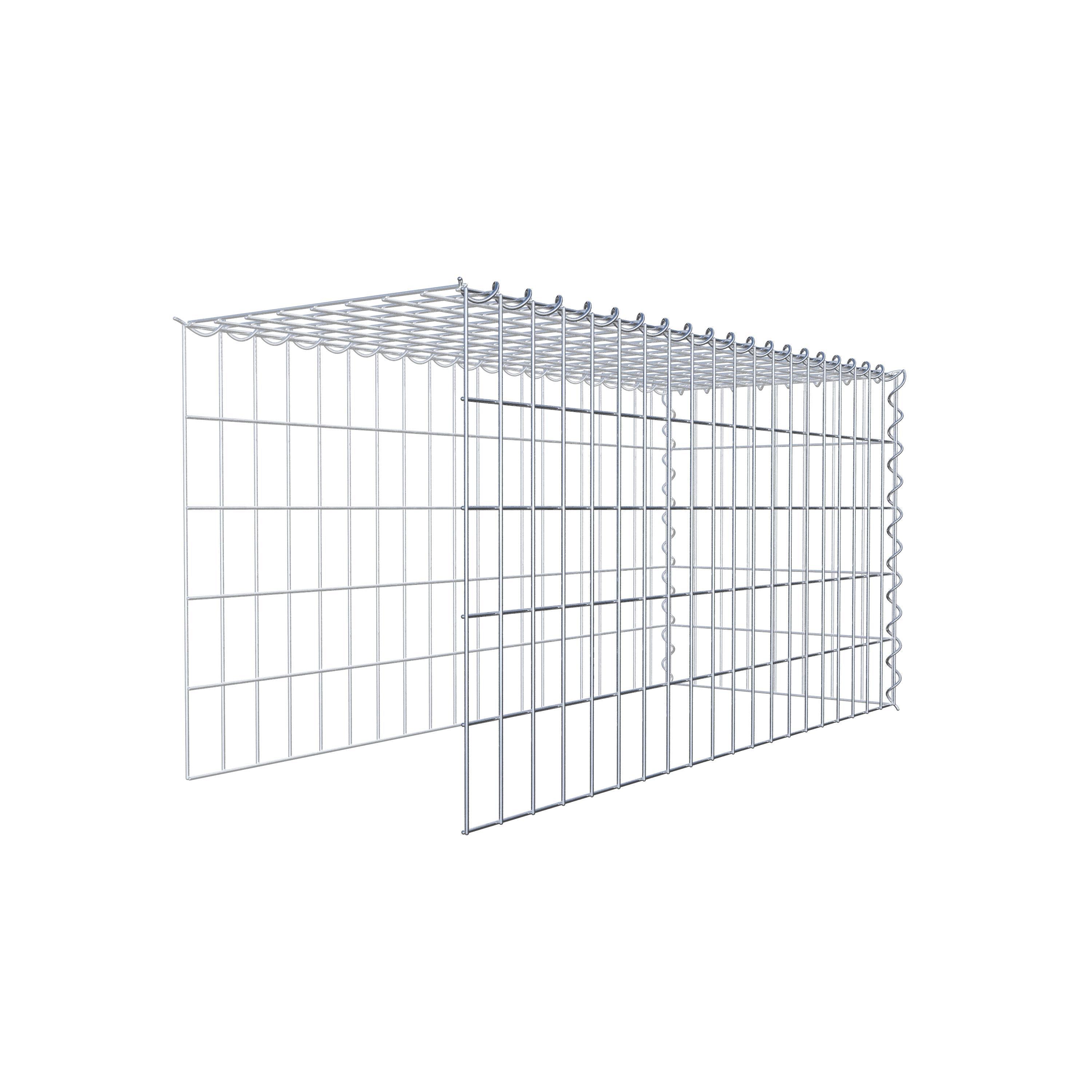 Gabion rapporté type 4 100 cm x 50 cm x 40 cm (L x H x P), mailles 5 cm x 10 cm, spirale