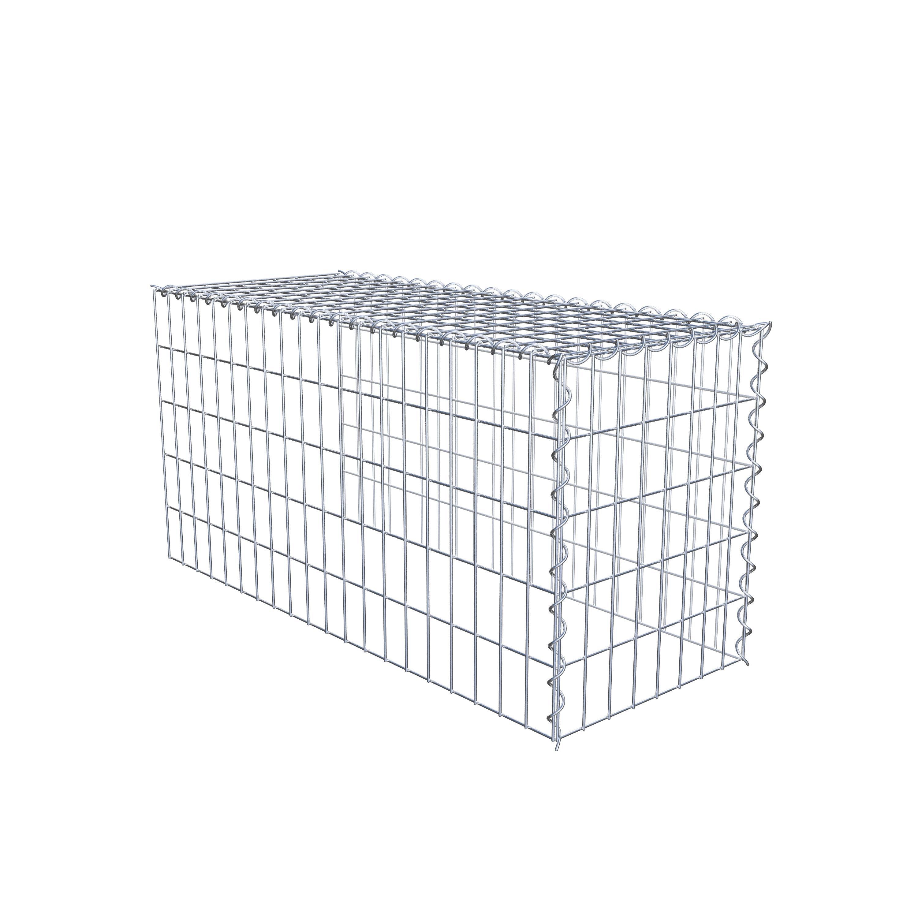 Gabion rapporté type 4 100 cm x 50 cm x 40 cm (L x H x P), mailles 5 cm x 10 cm, spirale