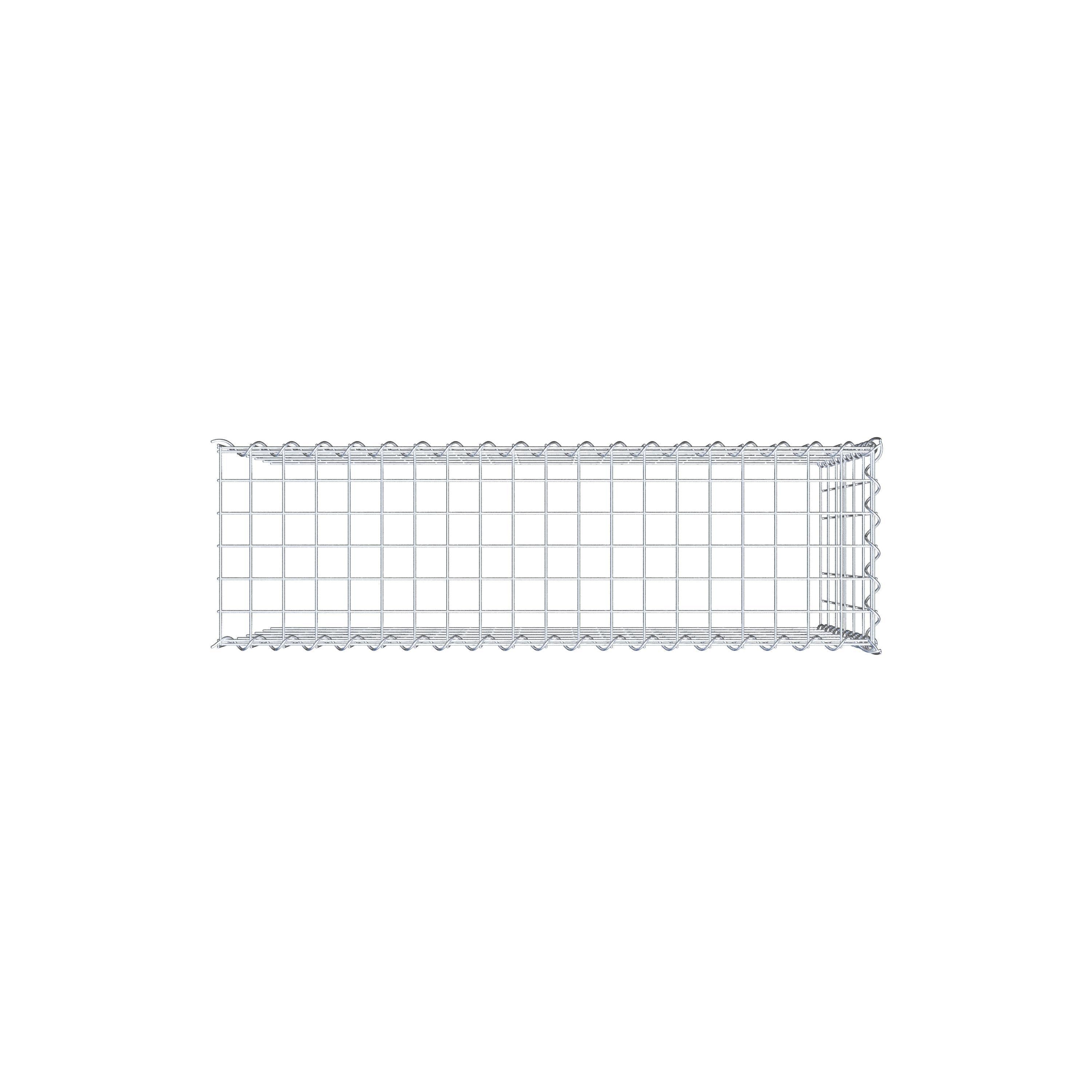 Gabion rapporté type 4 100 cm x 60 cm x 30 cm (L x H x P), mailles 5 cm x 10 cm, spirale