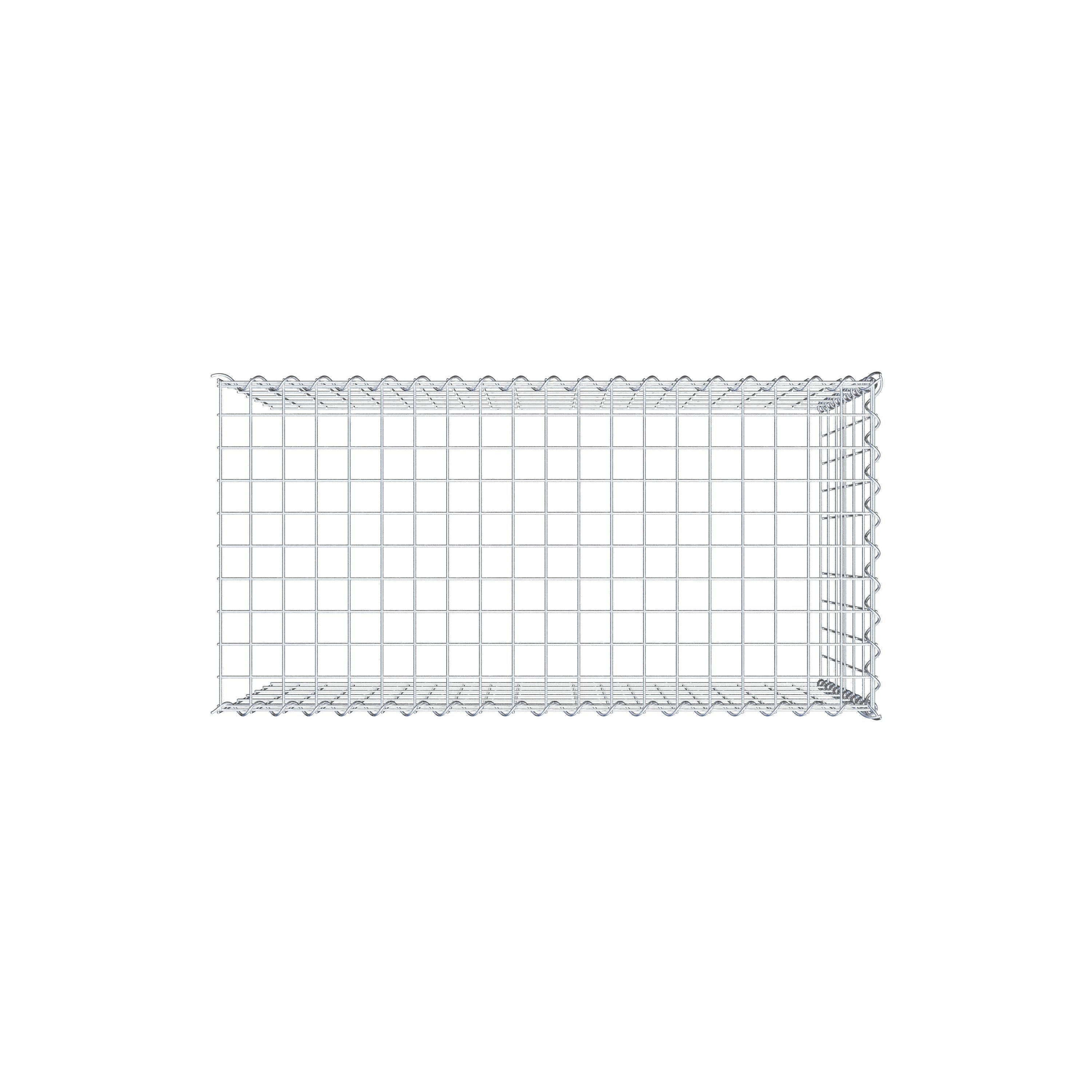 Extra gabion typ 4 100 cm x 60 cm x 50 cm (L x H x D), maskstorlek 5 cm x 10 cm, spiral