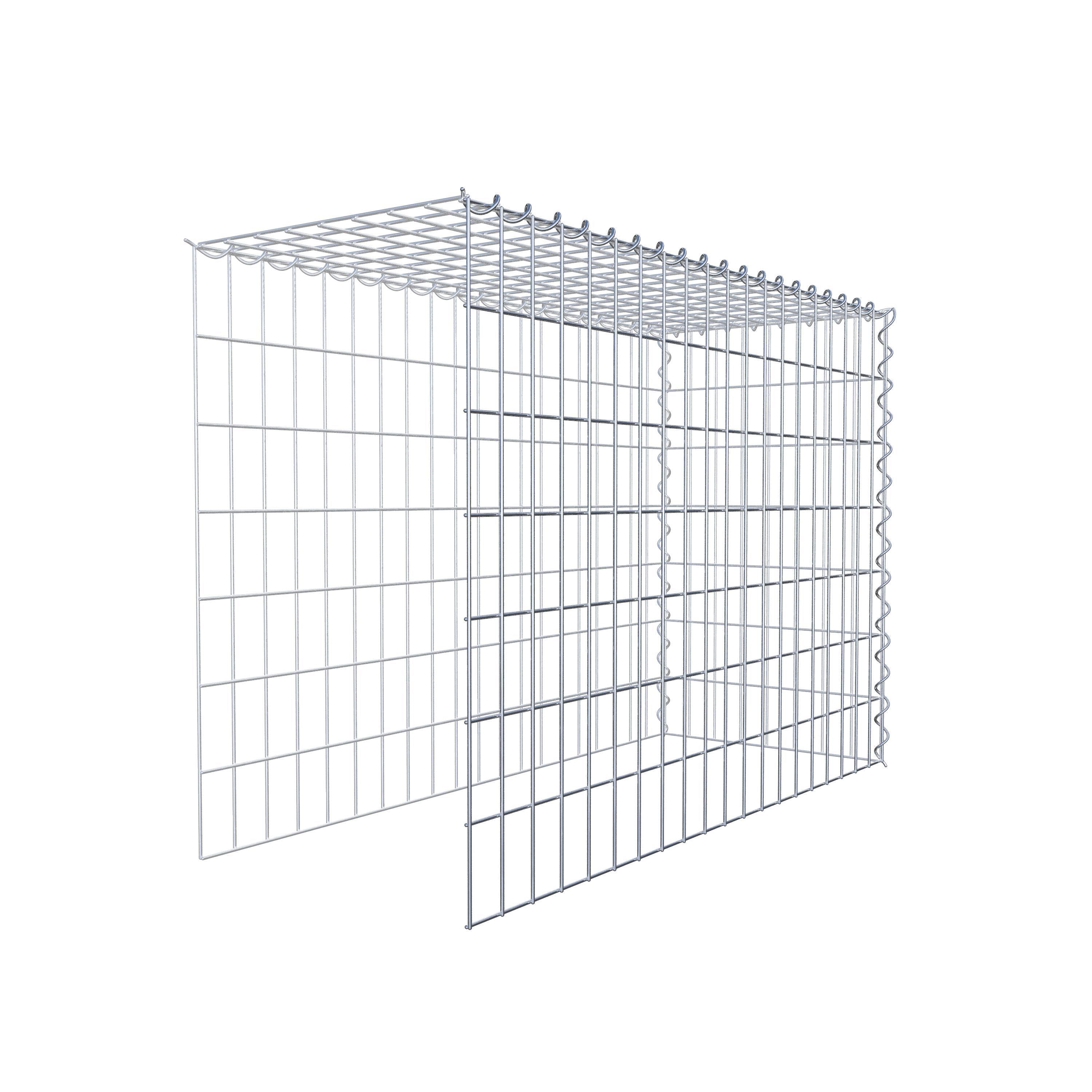 Add-on schanskorf type 4 100 cm x 70 cm x 40 cm (L x H x D), maaswijdte 5 cm x 10 cm, spiraalvormig