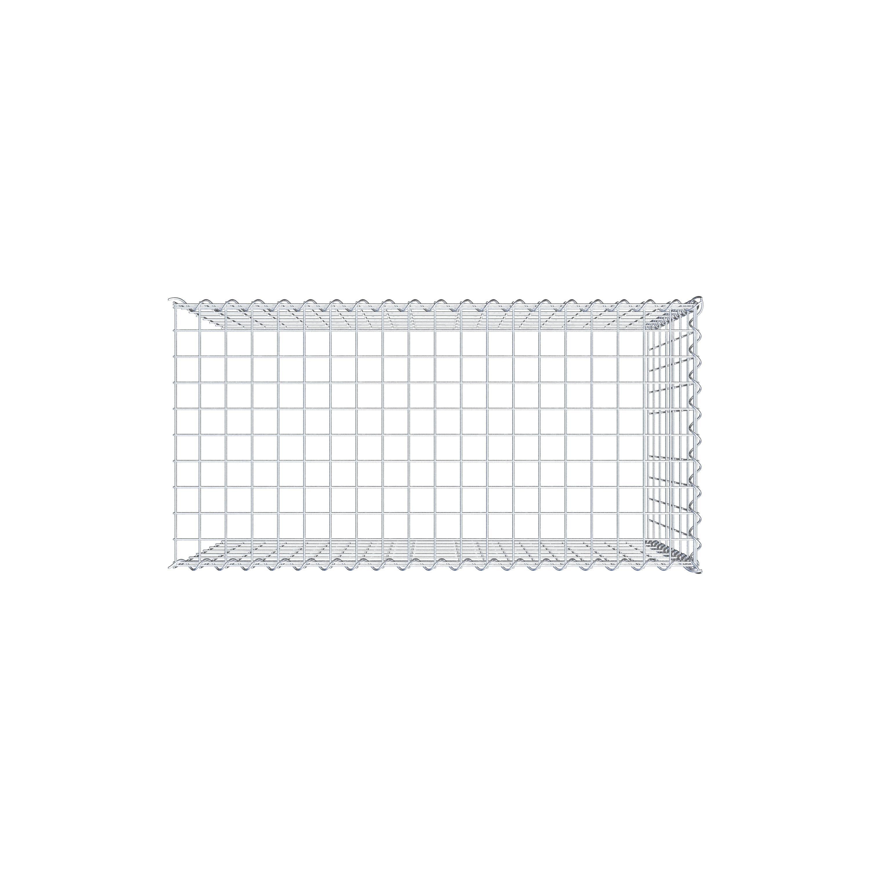 Extra gabion typ 4 100 cm x 70 cm x 50 cm (L x H x D), maskstorlek 5 cm x 10 cm, spiral