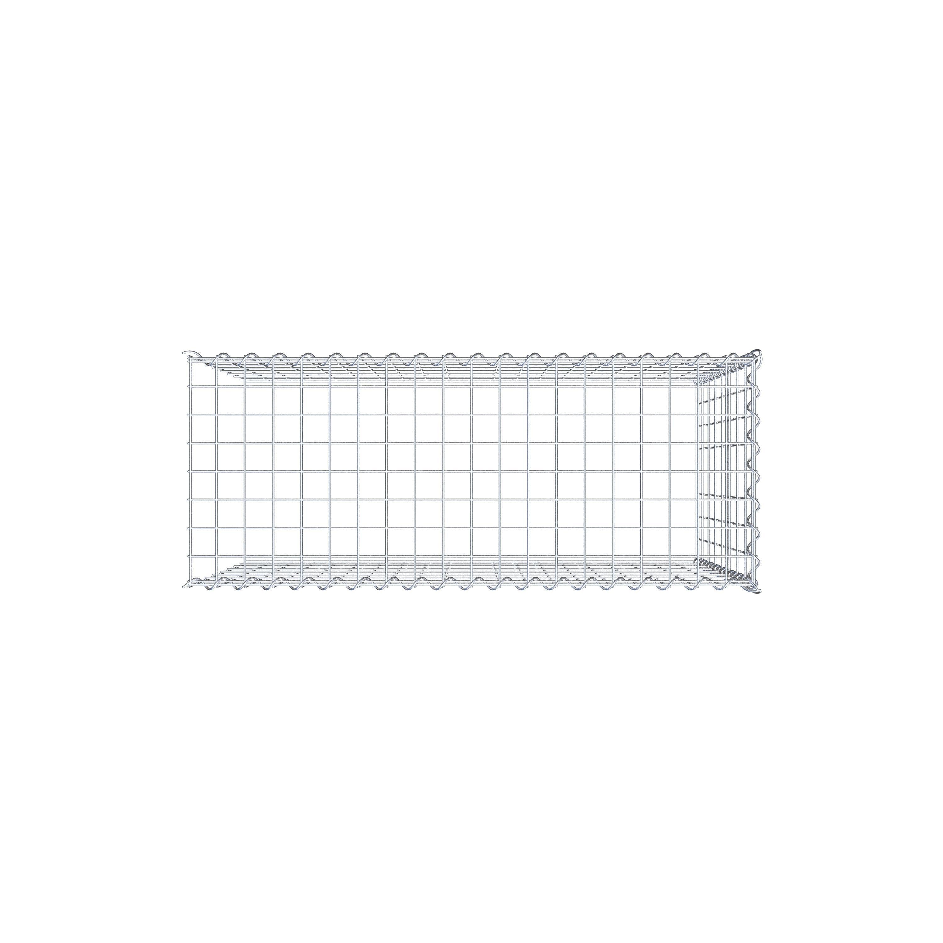 Extra gabion typ 4 100 cm x 80 cm x 40 cm (L x H x D), maskstorlek 5 cm x 10 cm, spiral