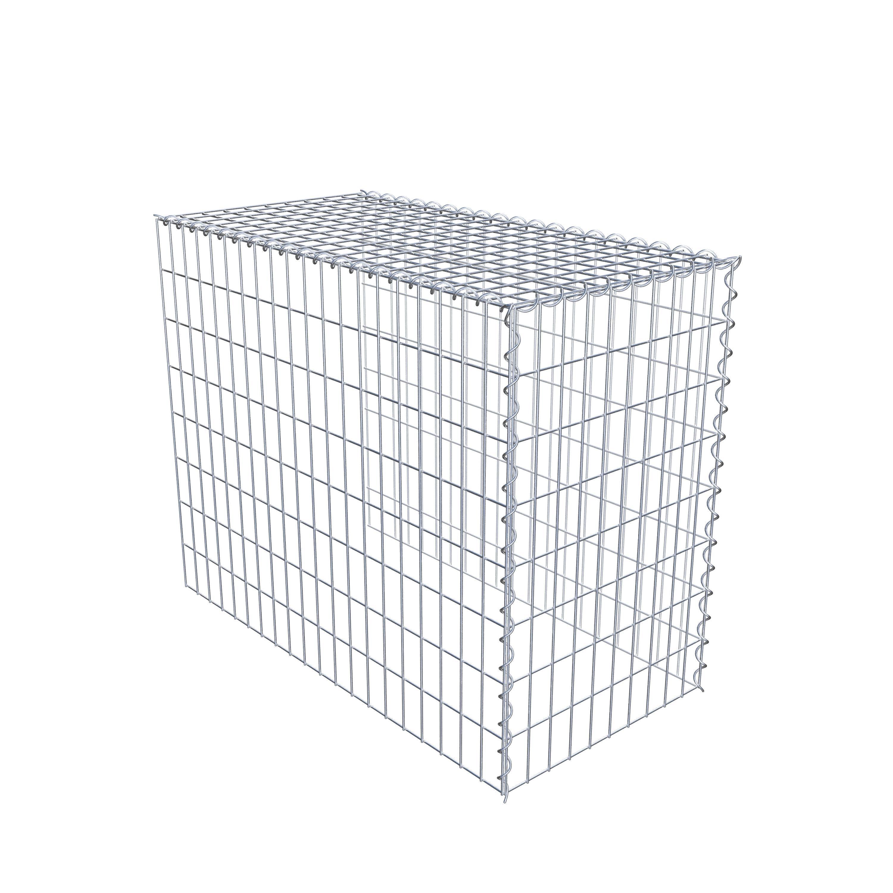 Gabion rapporté type 4 100 cm x 80 cm x 50 cm (L x H x P), mailles 5 cm x 10 cm, spirale