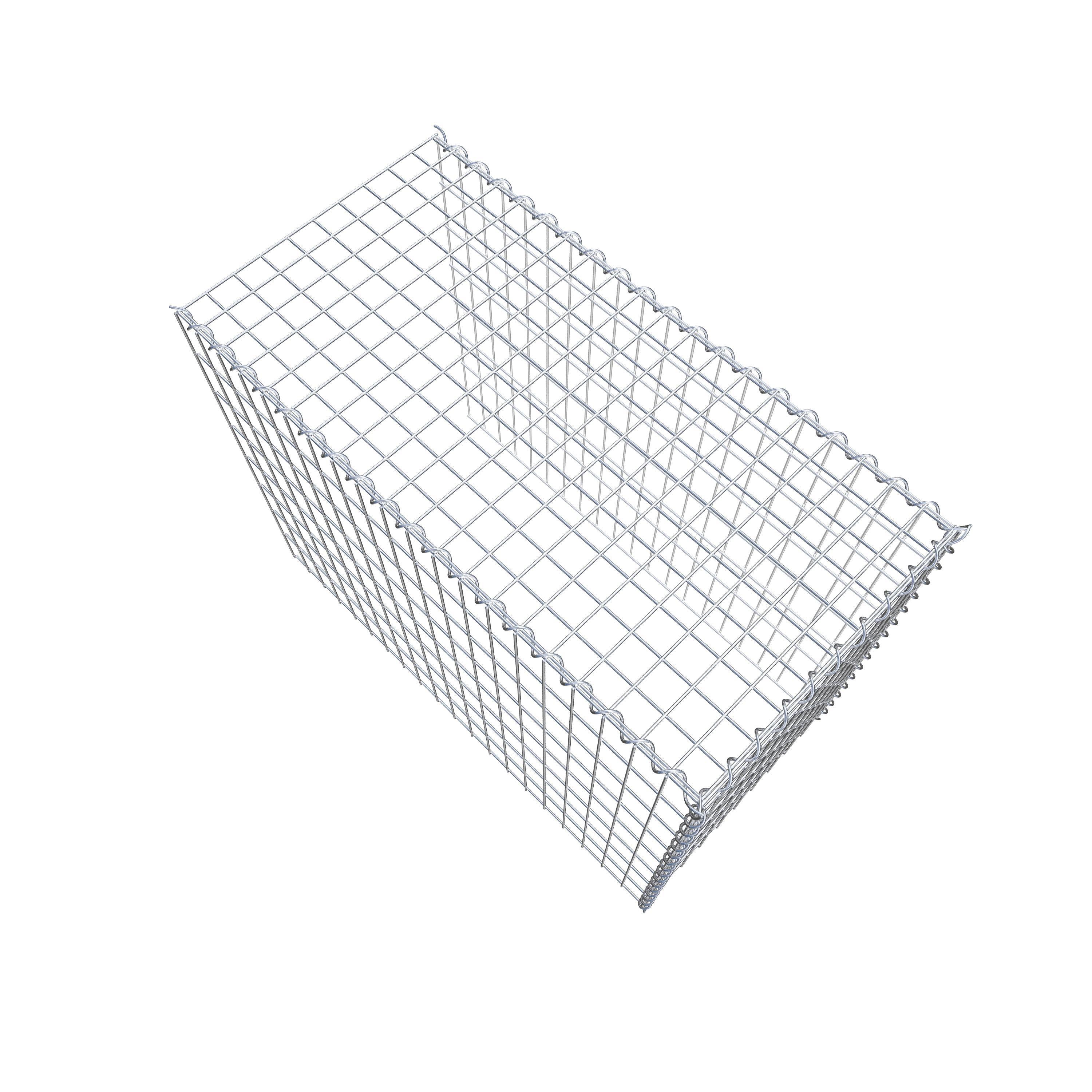 Gabion rapporté type 4 100 cm x 80 cm x 50 cm (L x H x P), mailles 5 cm x 10 cm, spirale