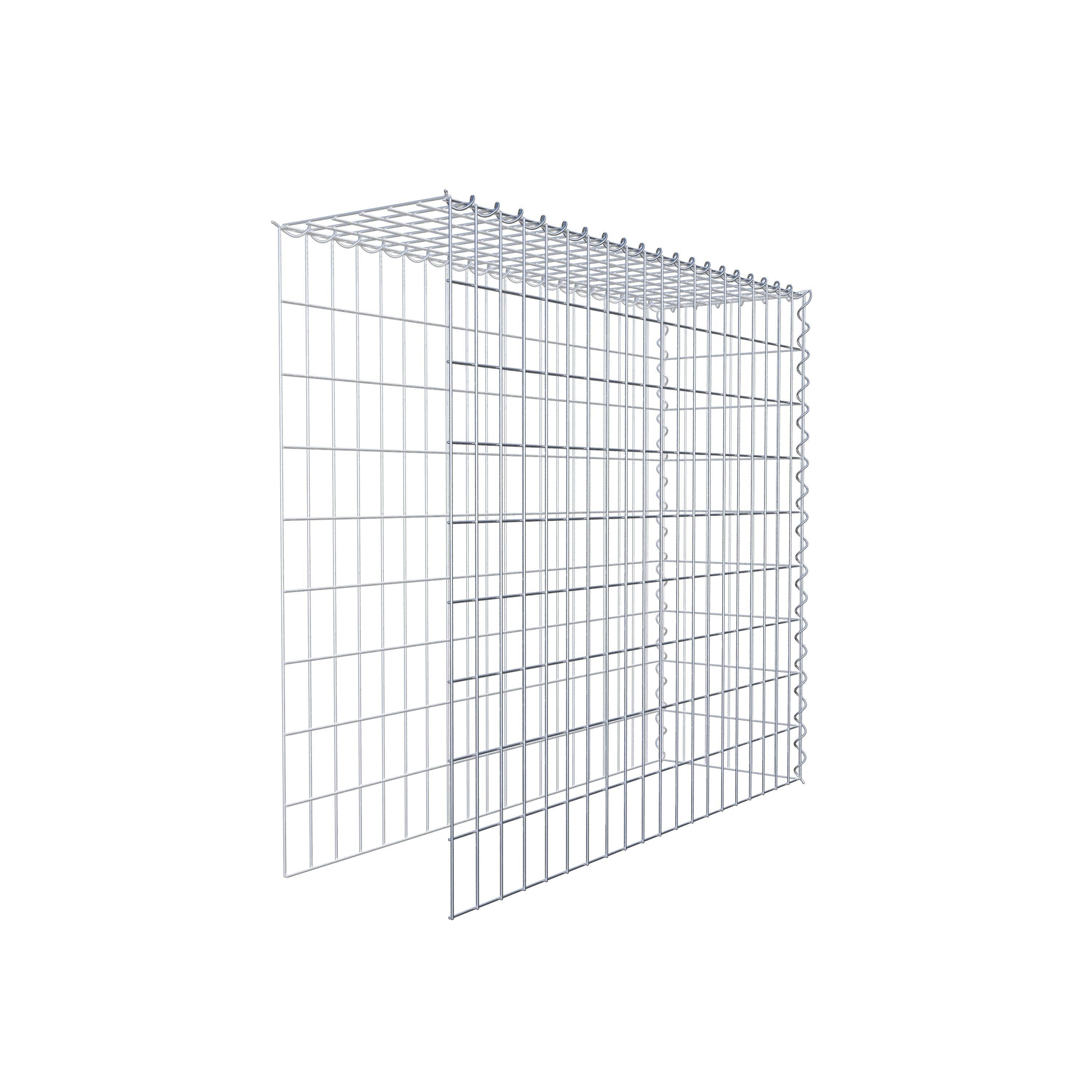 Gabion rapporté type 4 100 cm x 90 cm x 30 cm (L x H x P), mailles 5 cm x 10 cm, spirale