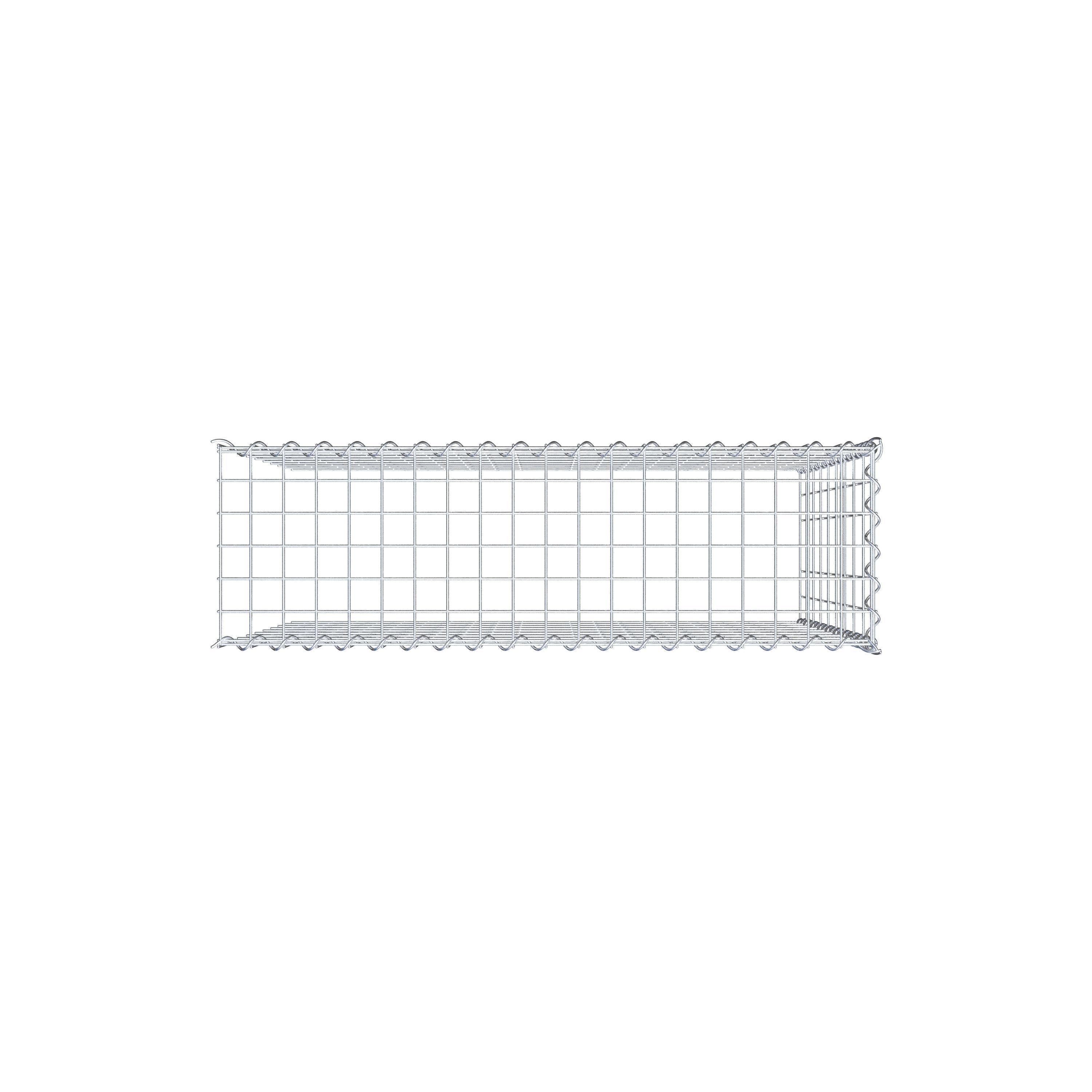 Gabion rapporté type 4 100 cm x 90 cm x 30 cm (L x H x P), mailles 5 cm x 10 cm, spirale