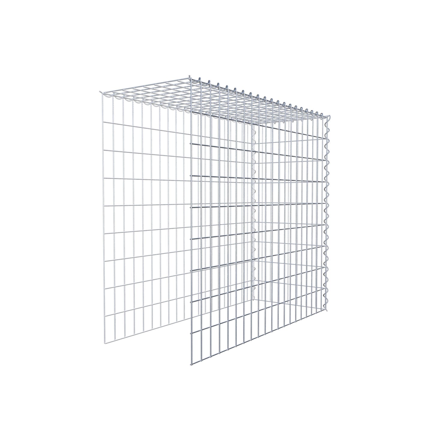 Gabion rapporté type 4 100 cm x 90 cm x 40 cm (L x H x P), mailles 5 cm x 10 cm, spirale