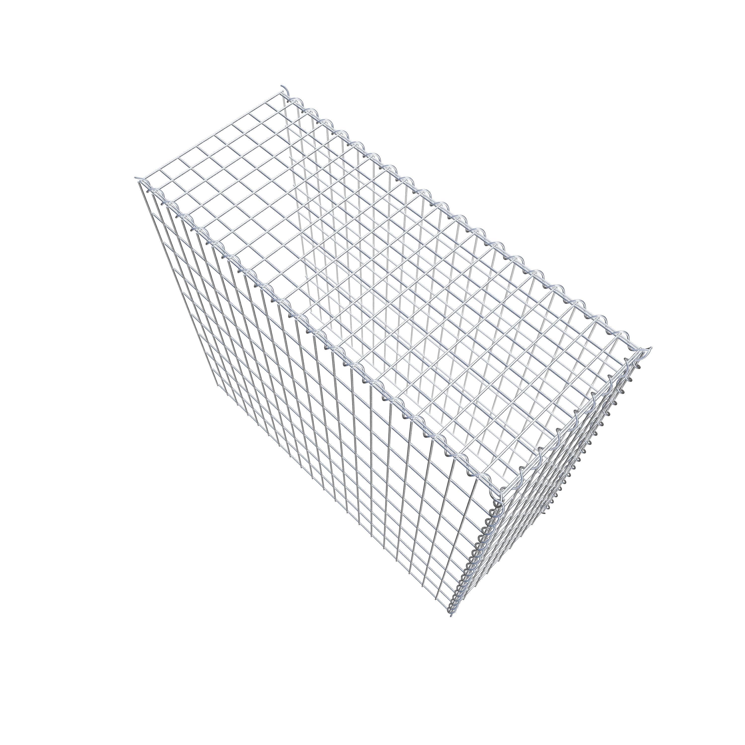 Gabion rapporté type 4 100 cm x 90 cm x 40 cm (L x H x P), mailles 5 cm x 10 cm, spirale