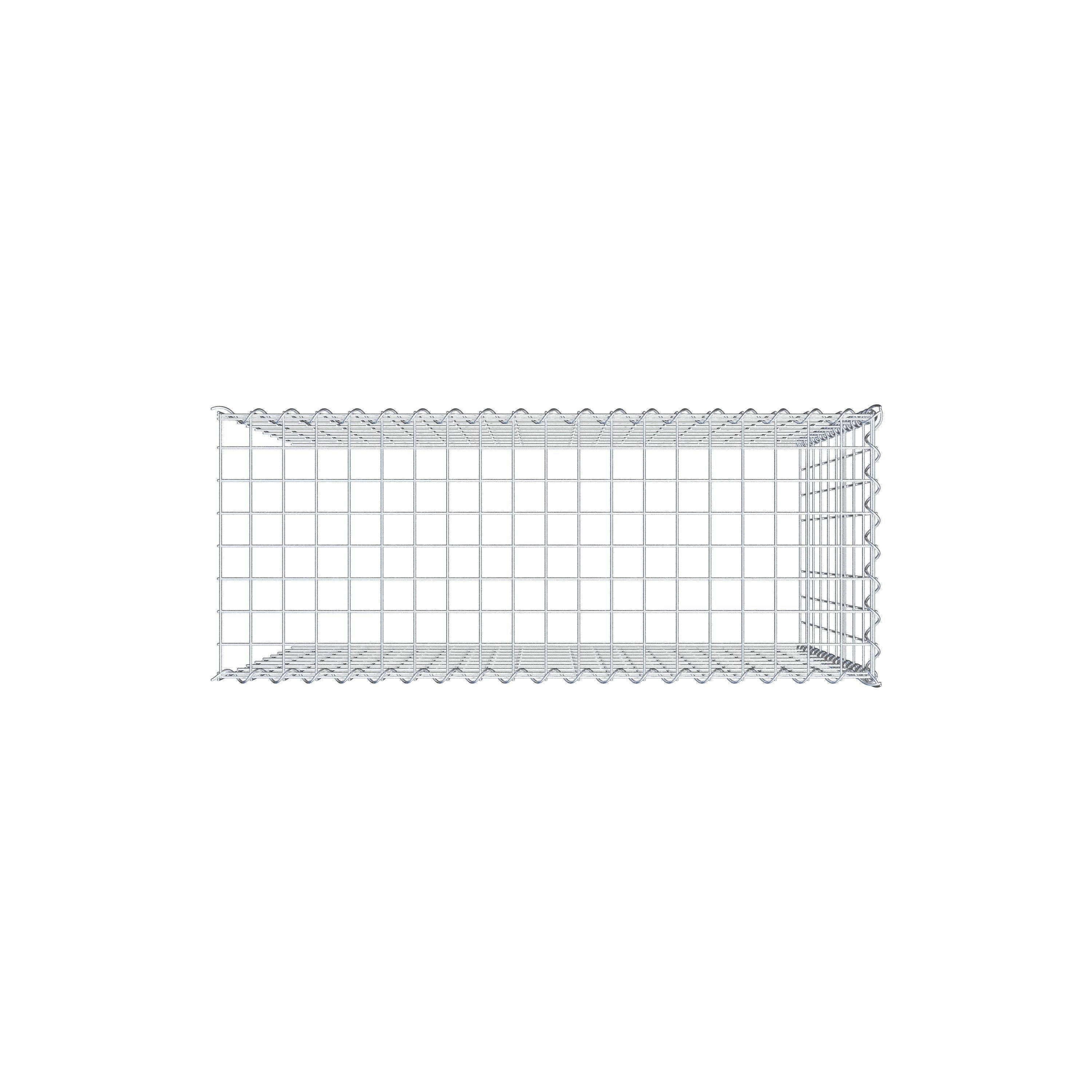 Gabion rapporté type 4 100 cm x 90 cm x 40 cm (L x H x P), mailles 5 cm x 10 cm, spirale