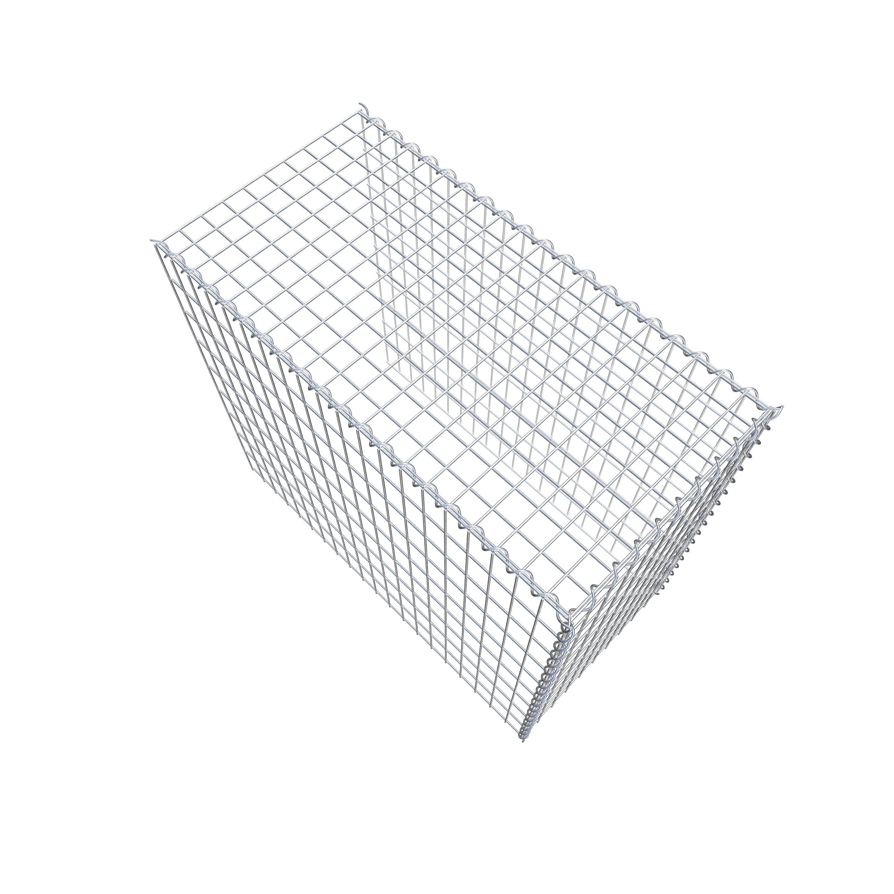 Gabion rapporté type 4 100 cm x 90 cm x 50 cm (L x H x P), mailles 5 cm x 10 cm, spirale