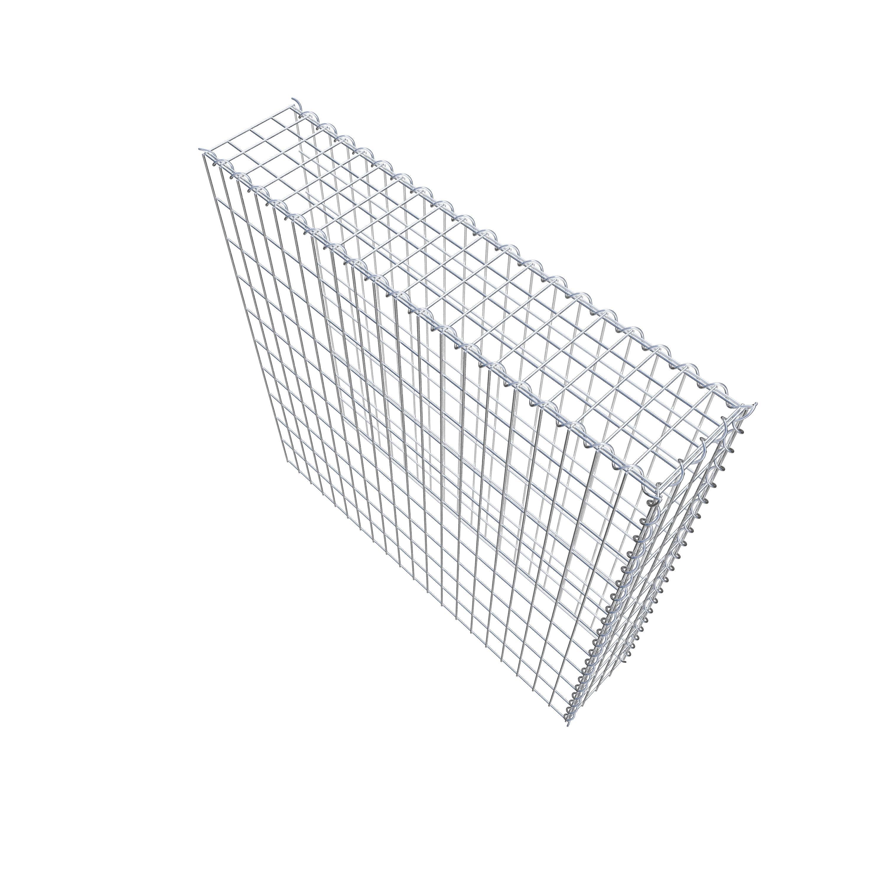 Extra gabion typ 4 100 cm x 100 cm x 20 cm (L x H x D), maskstorlek 5 cm x 10 cm, spiral