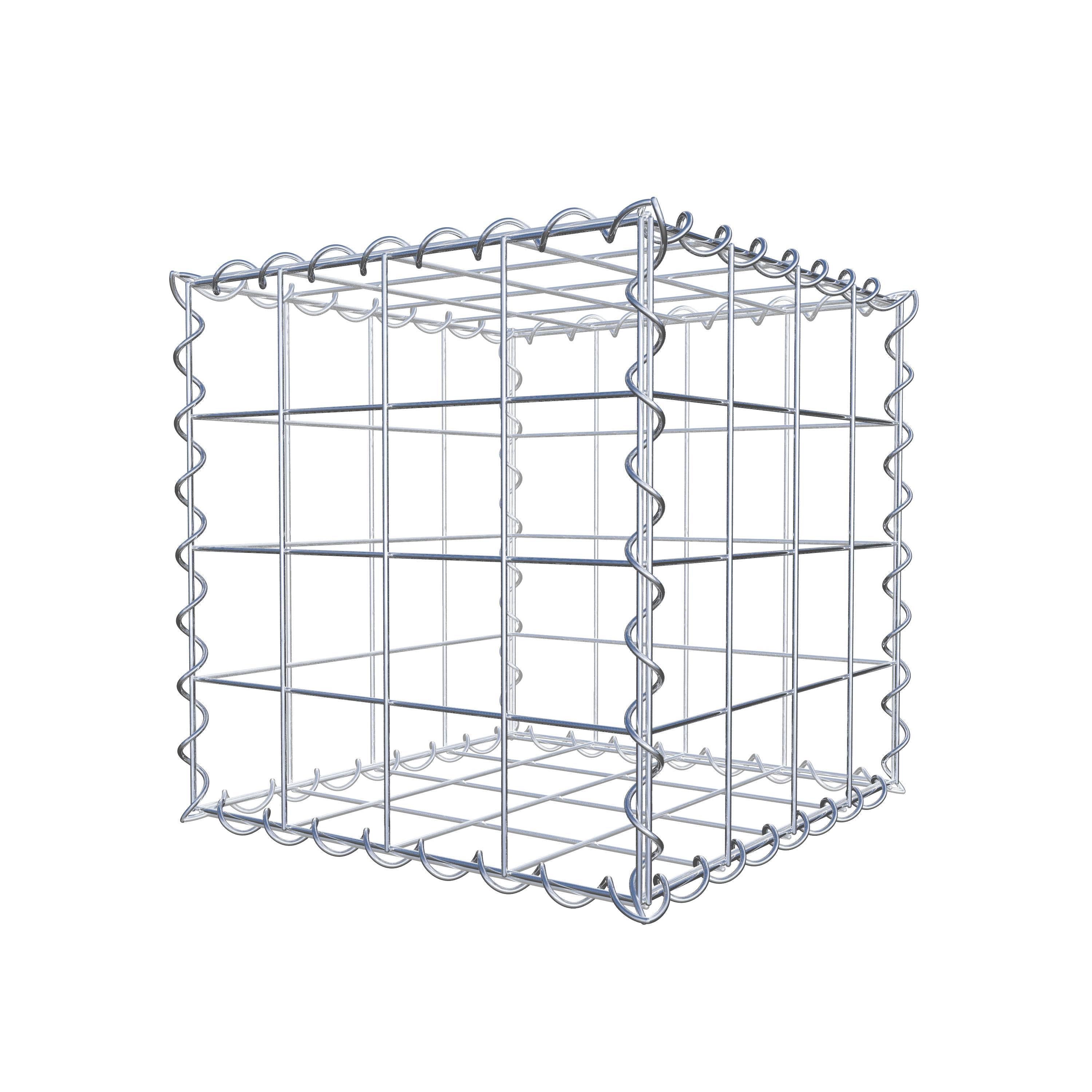 Gabion 40 cm x 40 cm x 40 cm (L x H x D), maskstorlek 10 cm x 10 cm, spiral